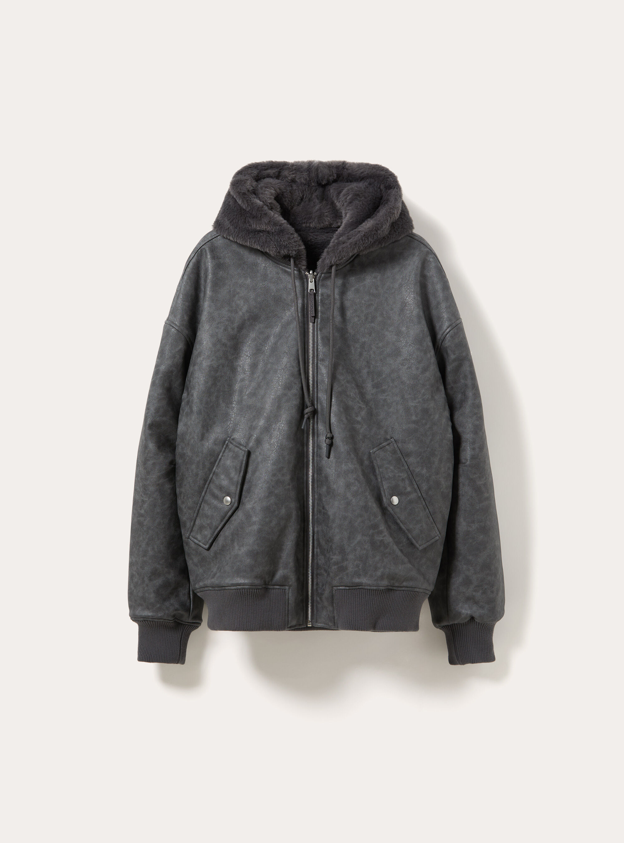 Bomber reversibile con cappuccio, GY2 GREY MEDIUM
