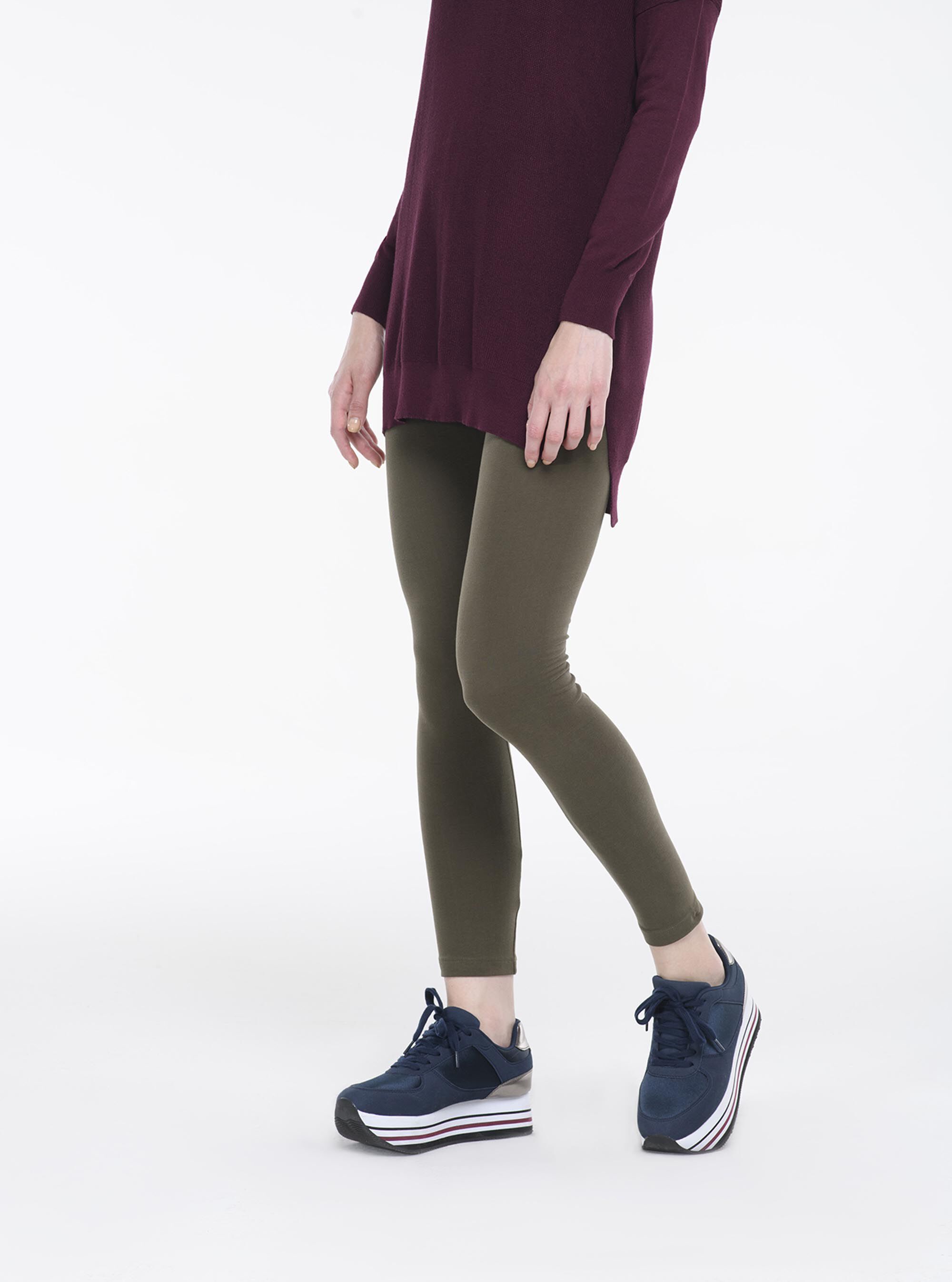 Leggings elasticizzati, KAKI