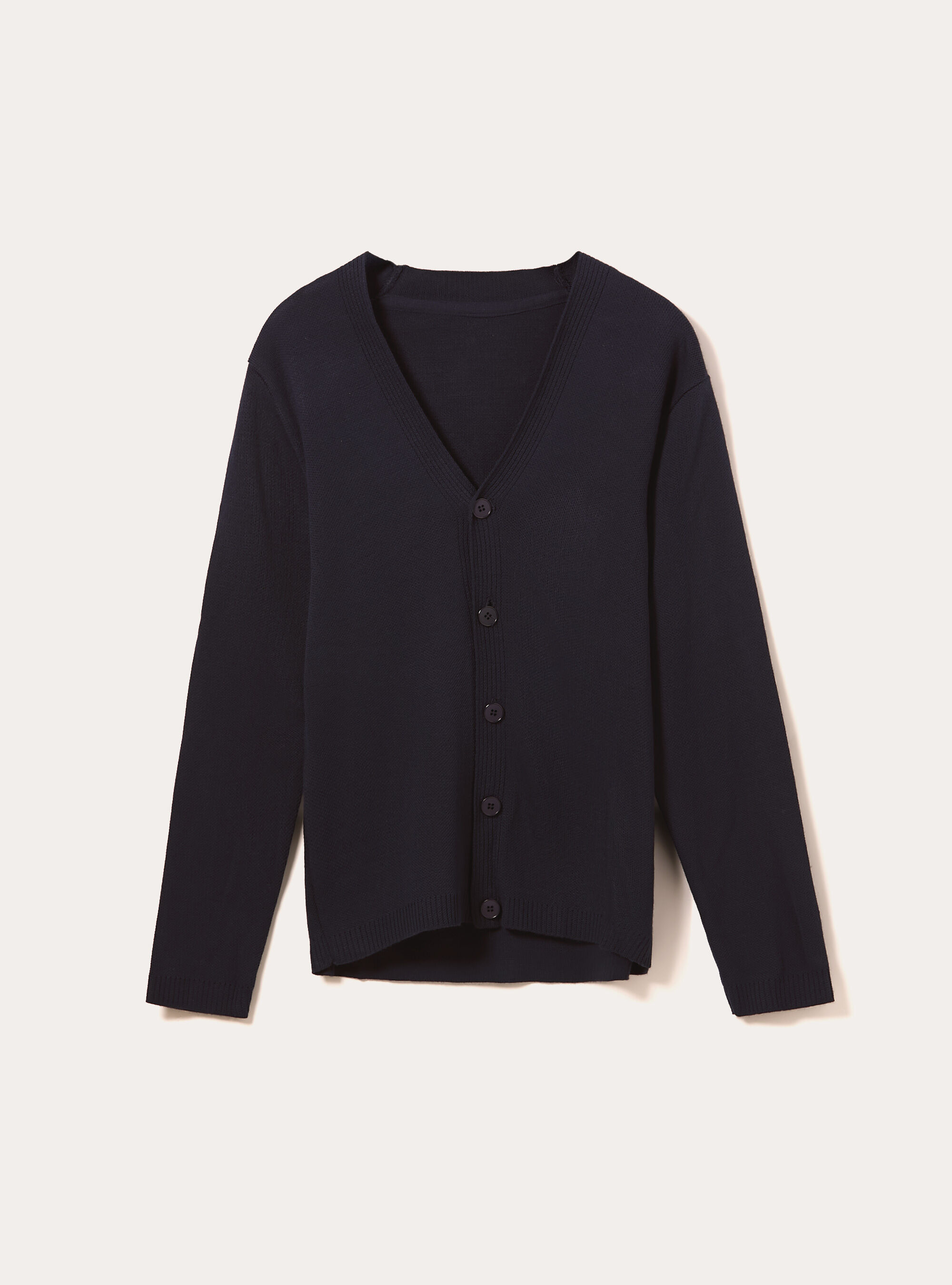 Knitted cardigan with V-neck, NA1 NAVY DARK