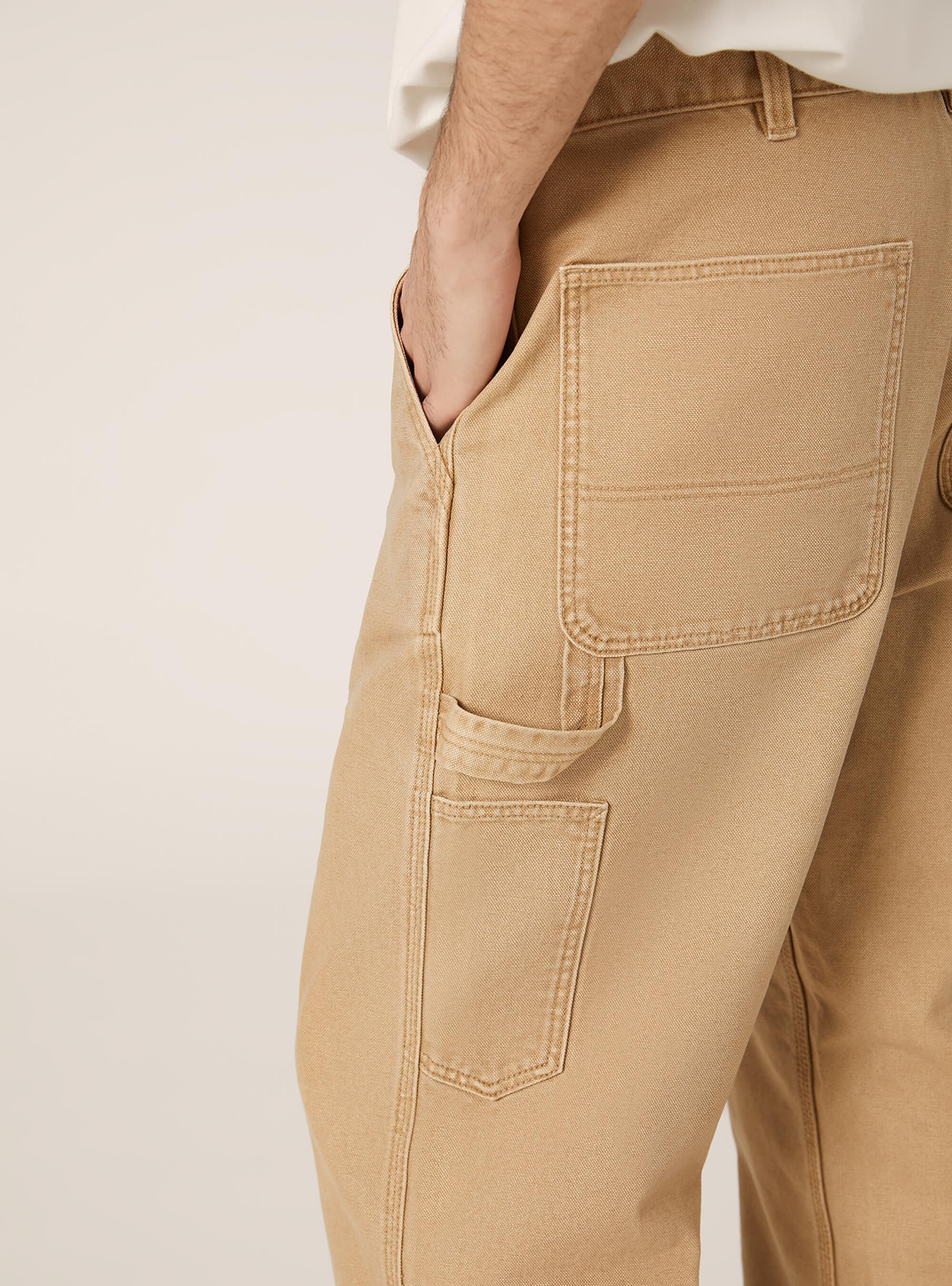 Carpenter canvas pants, BG2 BEIGE MEDIUM