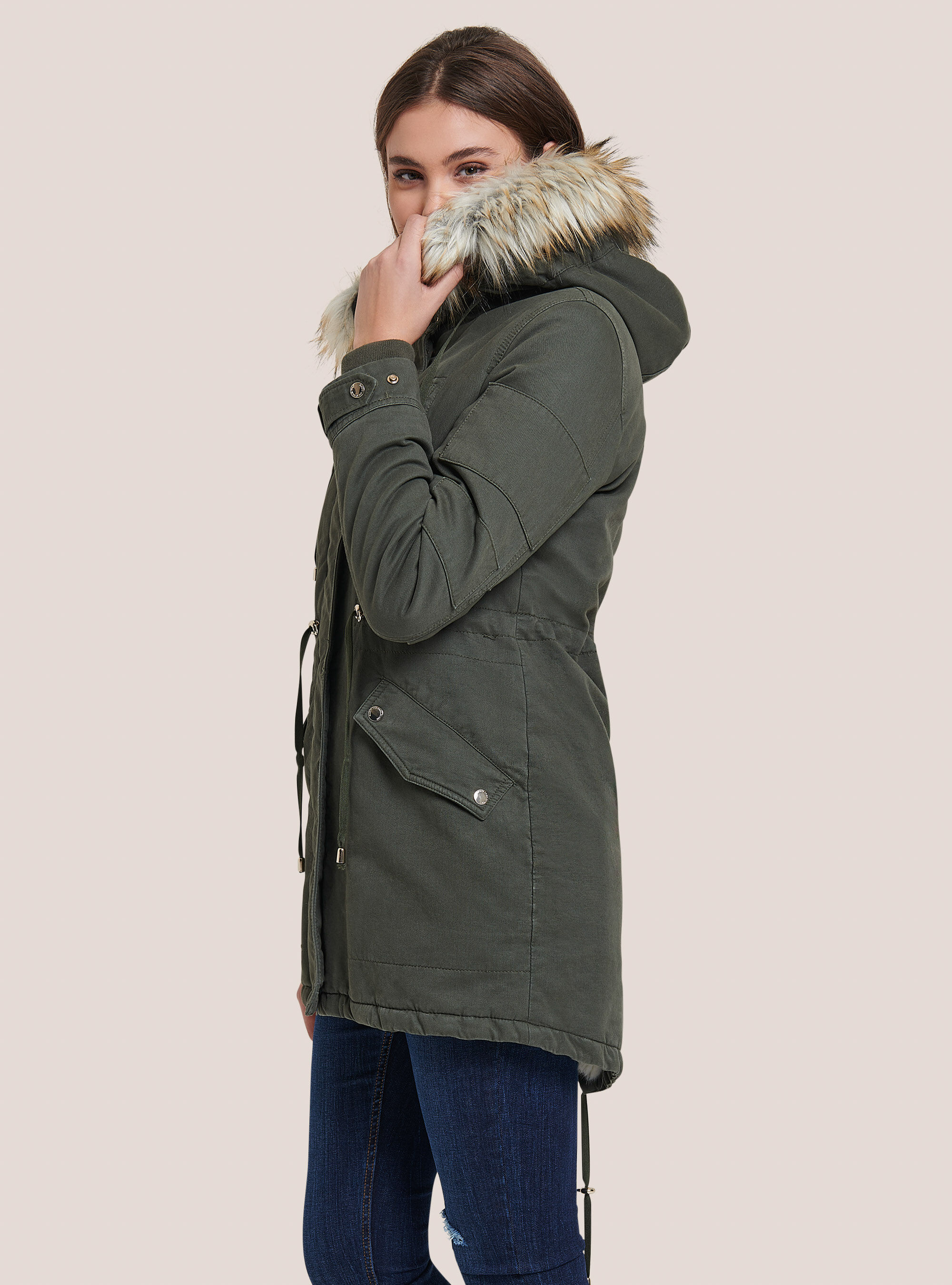 CHAQUETA DE PARKA ACOLCHADA, CAQUI