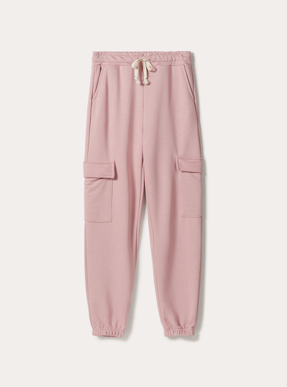 Plush cargo jogger trousers