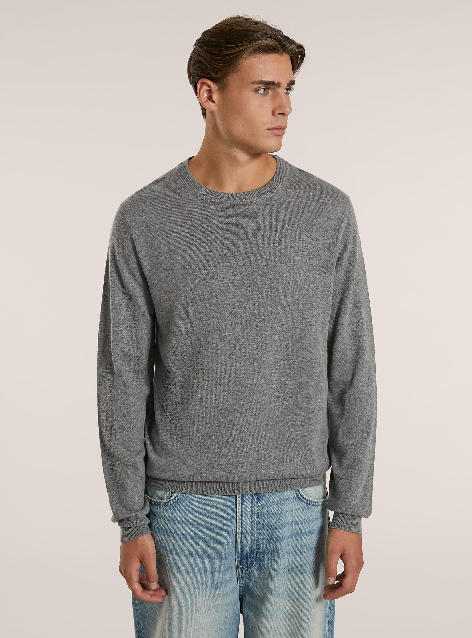 Cashmere-blend pullover, MGY1 GREY MEL DARK