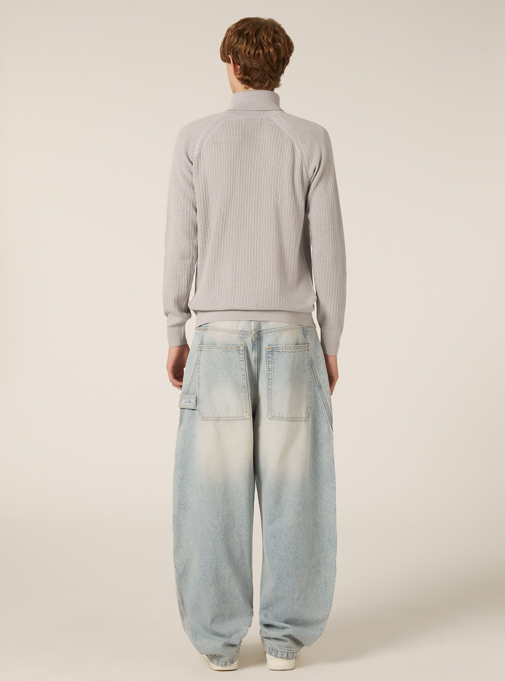 Pull &agrave; col roul&eacute; cotel&eacute;, MGY2 GREY MEL MEDIUM