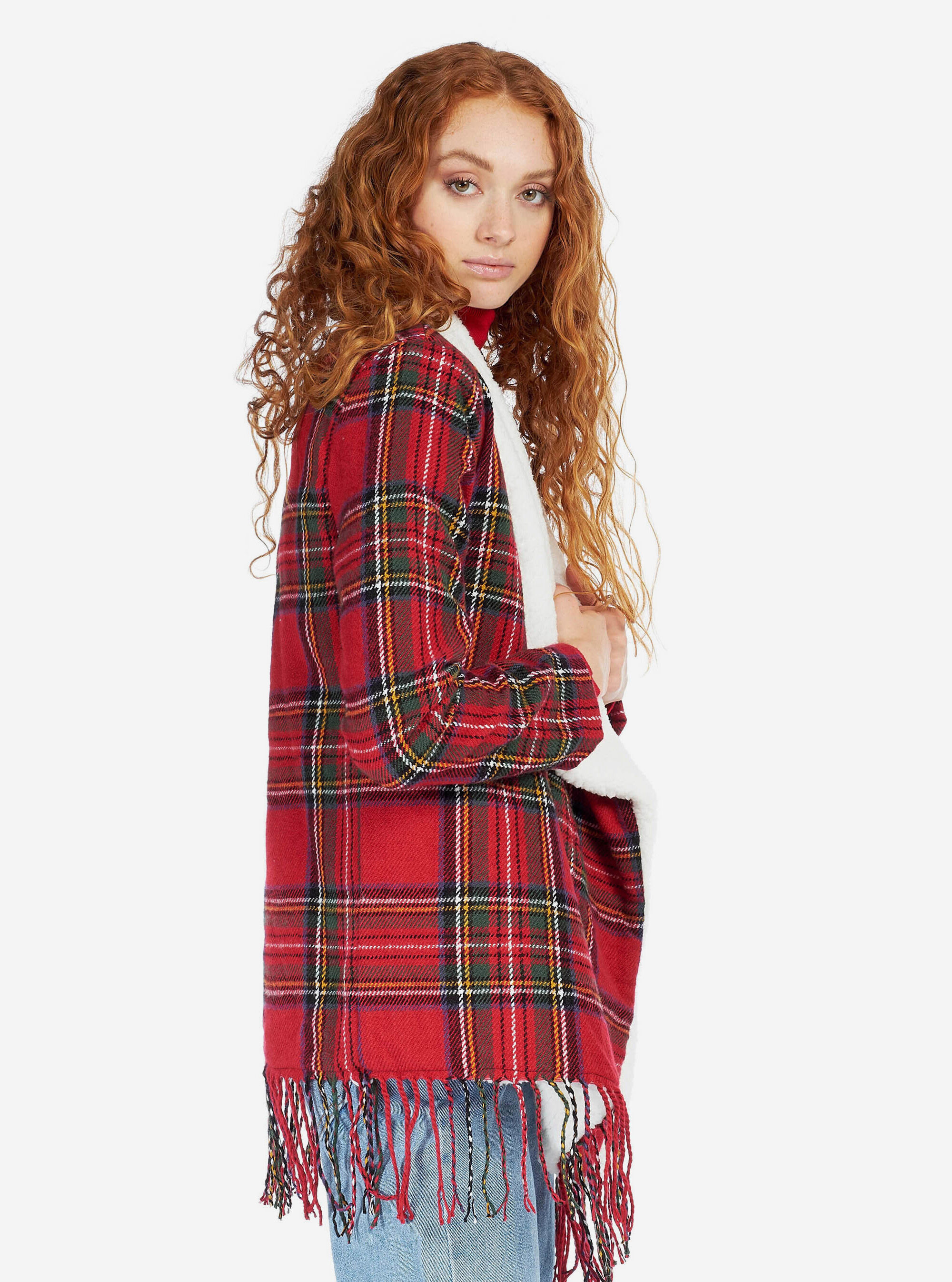 JACKET WITH FRINGES, RED