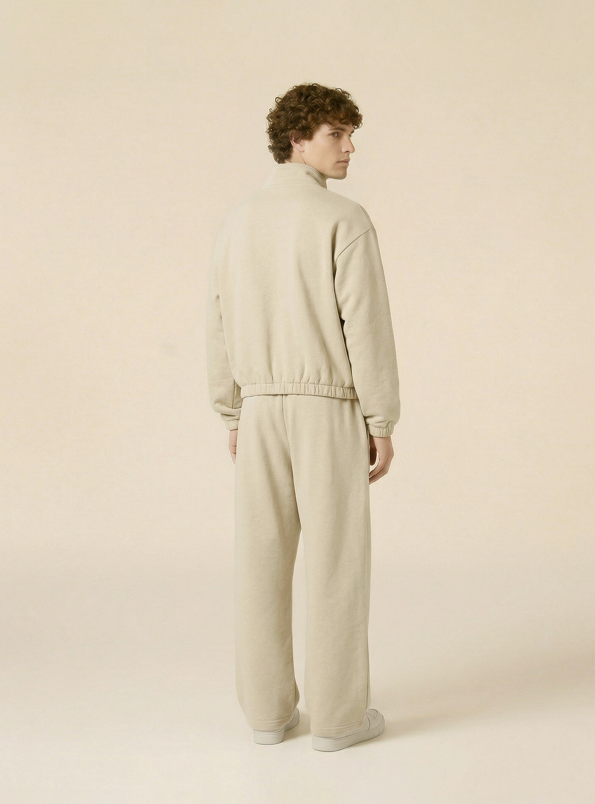 Jogger in felpa baloon fit, BG3 BEIGE LIGHT