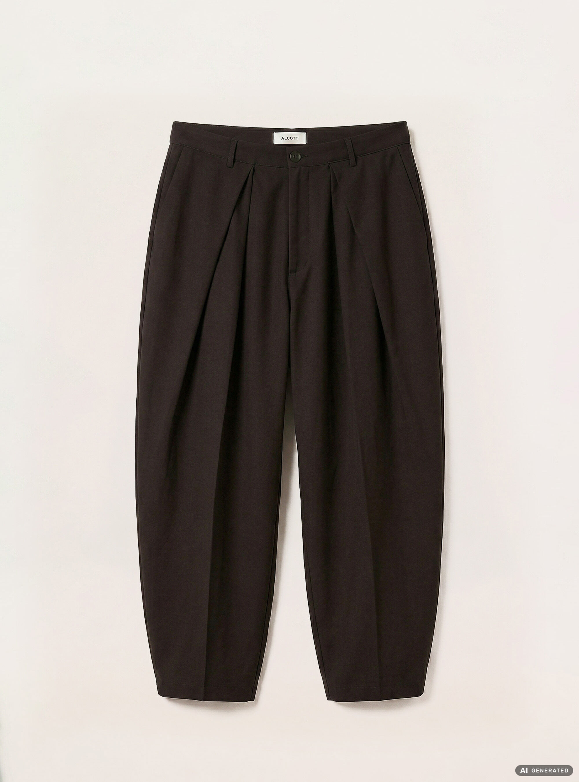 Pantalon ajust&eacute; &agrave; la coupe tr&egrave;s ample, BK1 BLACK