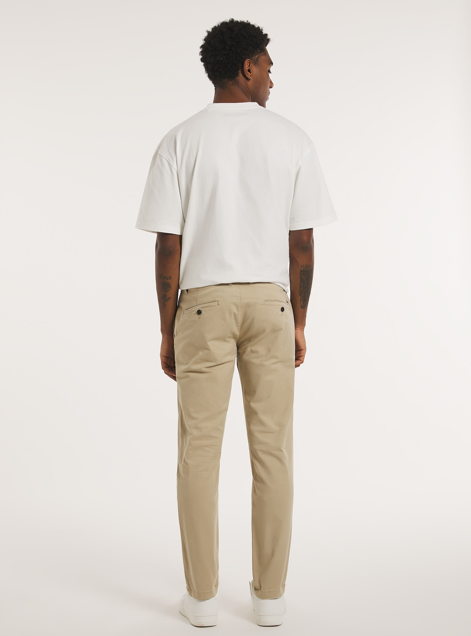 Skinny fit stretch twill chinos, TB2 TOBACCO MEDIUM