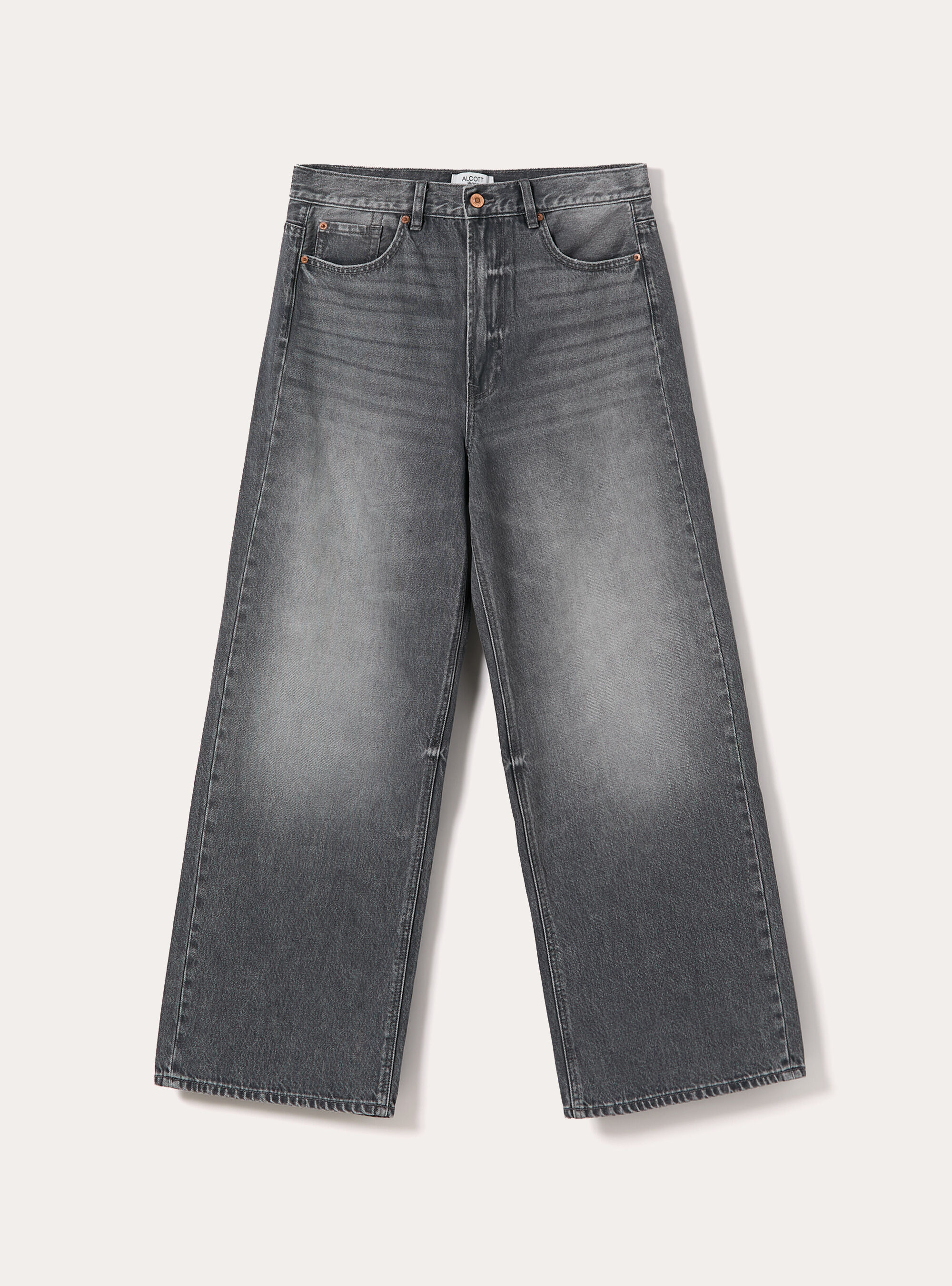 Jeans wide leg, D00G GREY