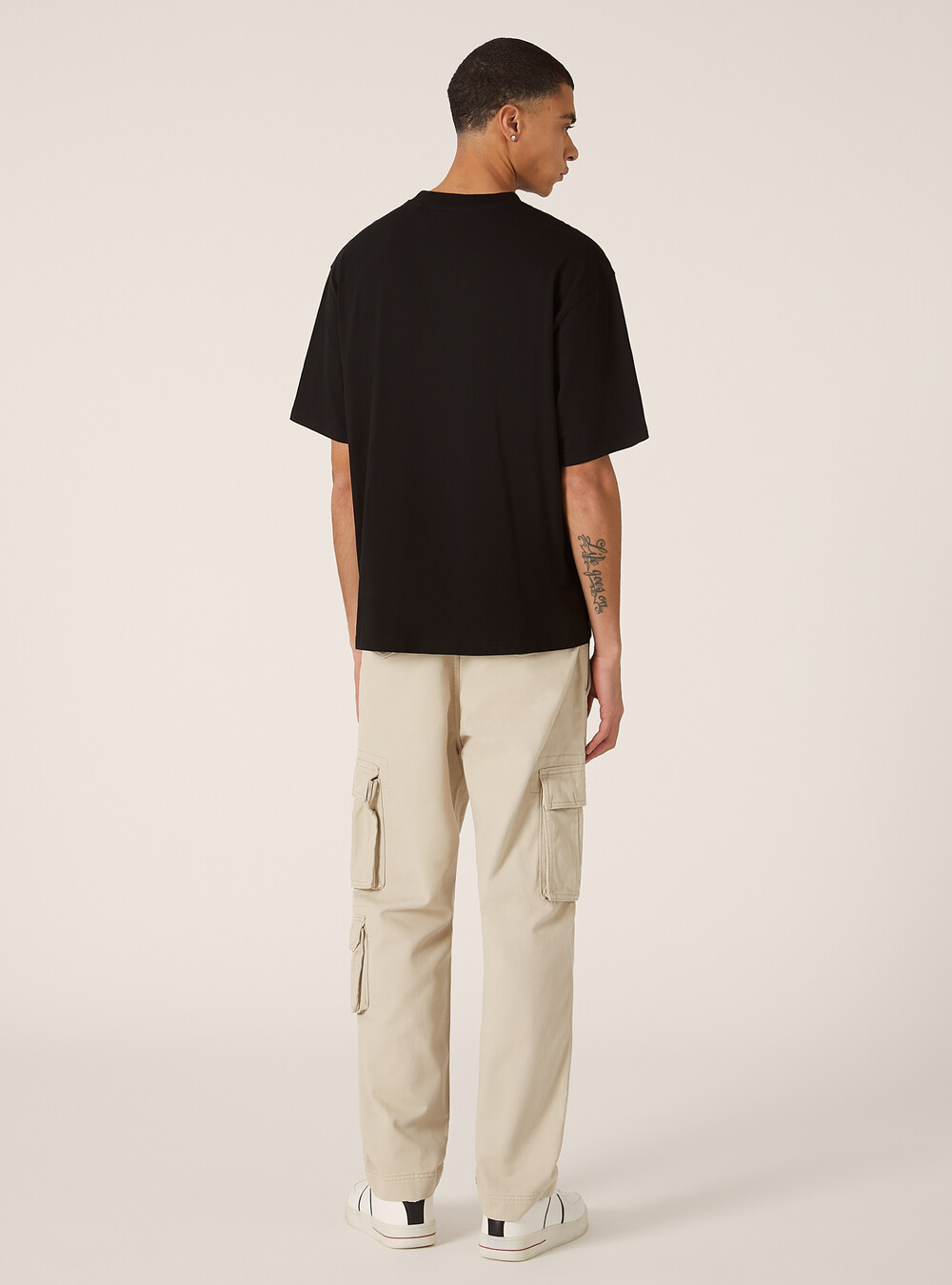 Boxy fit cotton T-shirt, BK1 BLACK