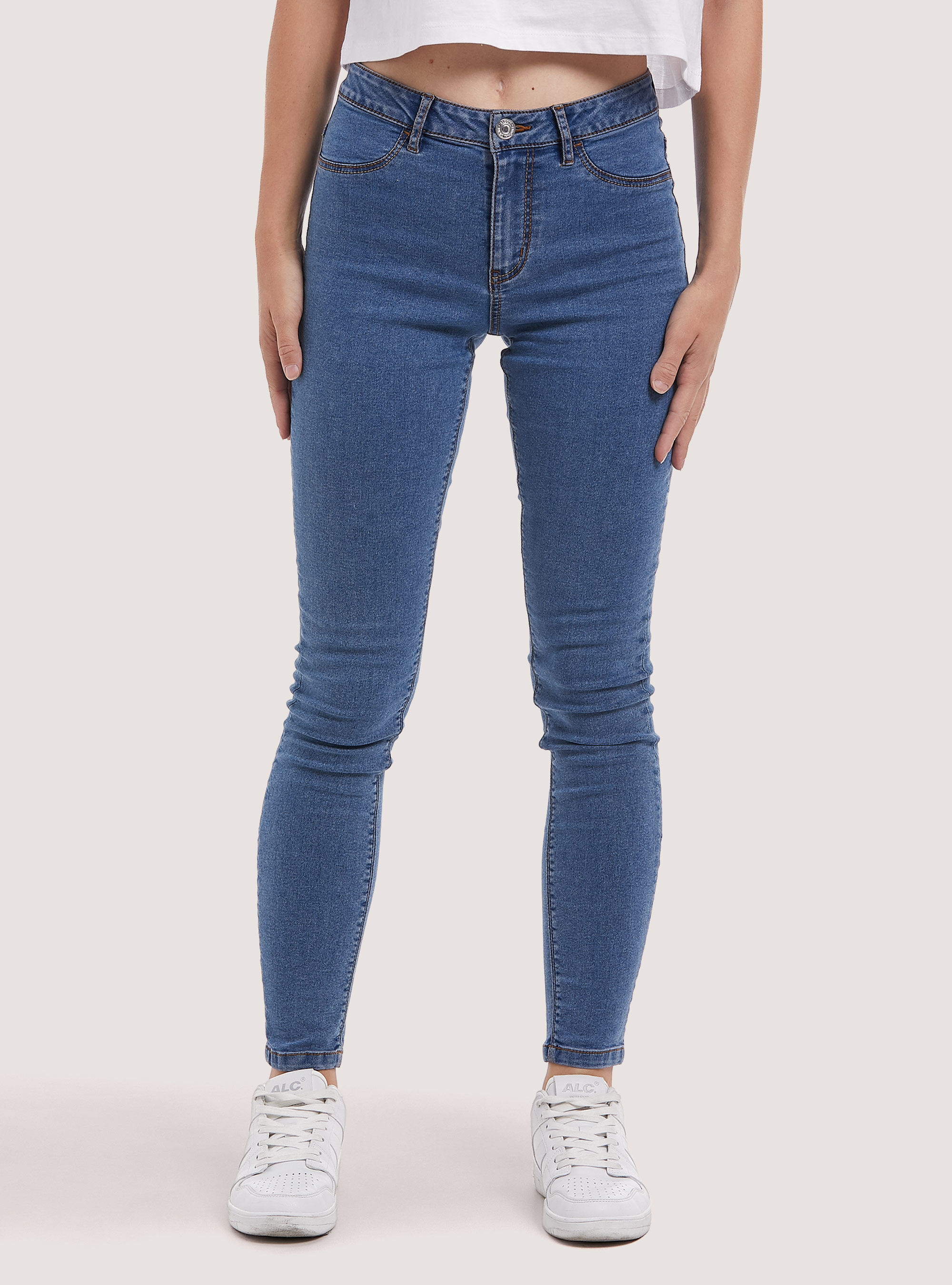 Denim skinny jeans, D003 MEDIUM BLUE