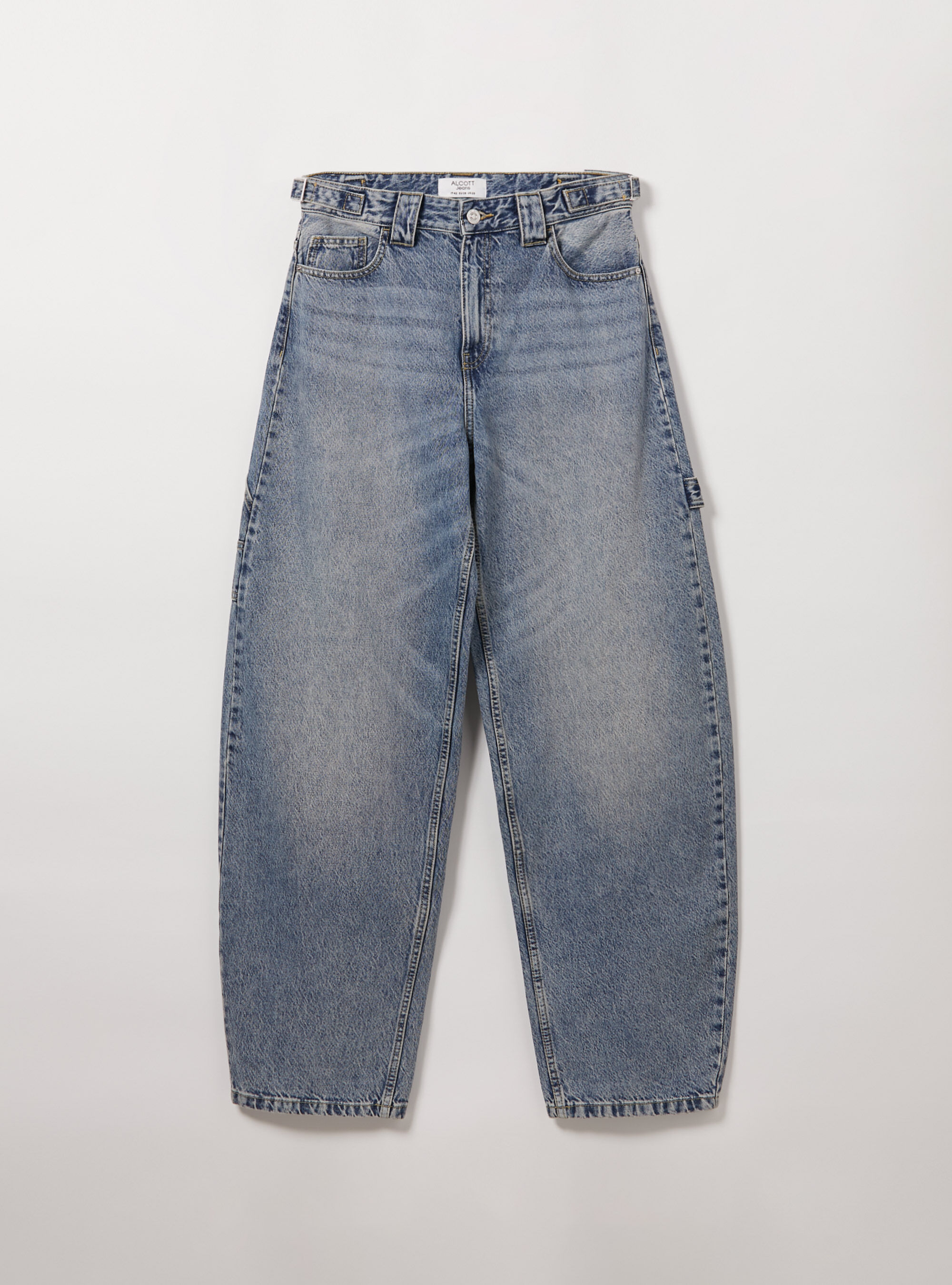 HUECLOSET Stud Balloon Wide Denim Pants 25KERO２76 Shopmanzx — Urban Streetwear | ZX Balloon Wide Denim Pants