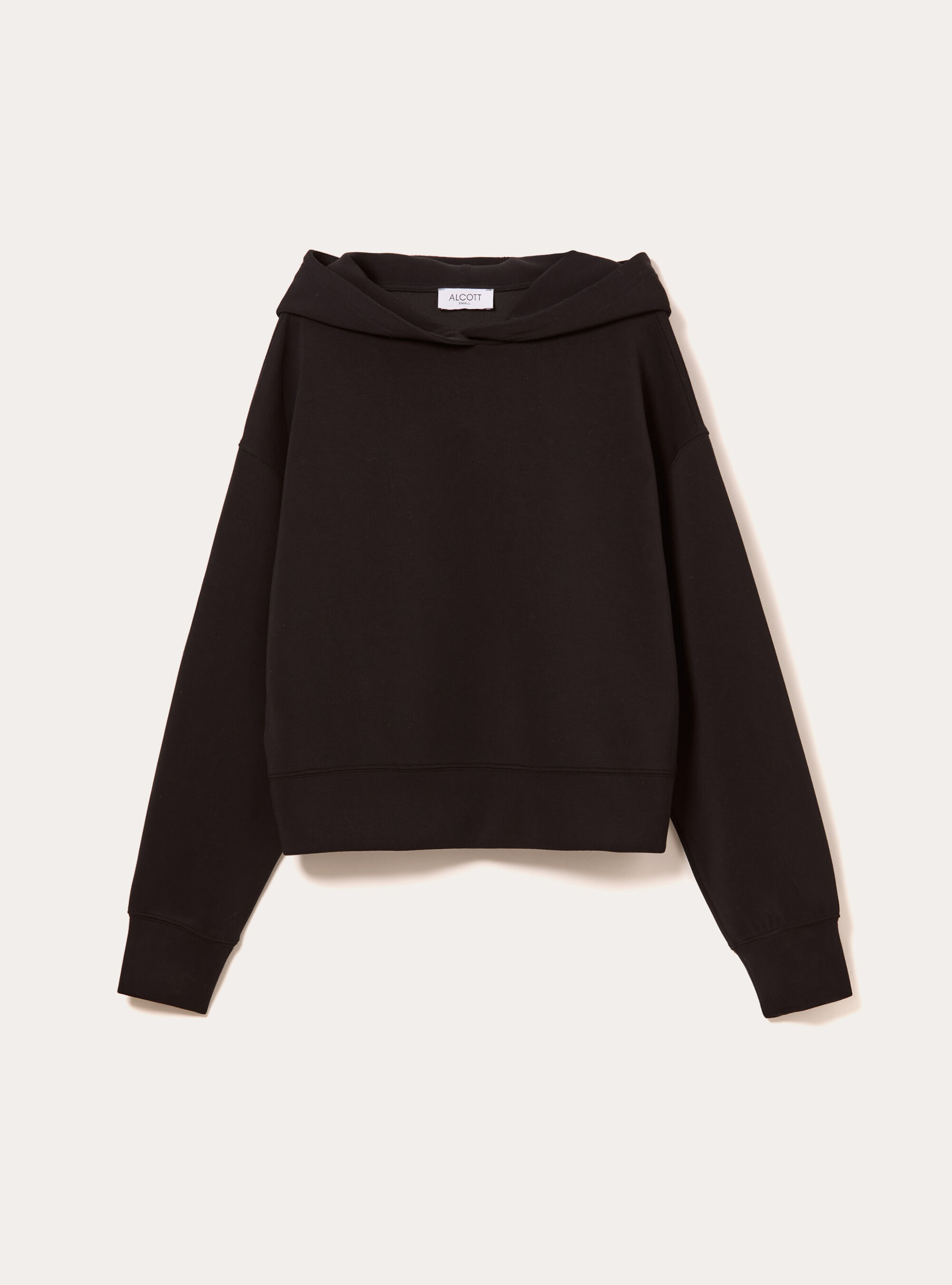 Felpa cappuccio soft touch, BK1 BLACK