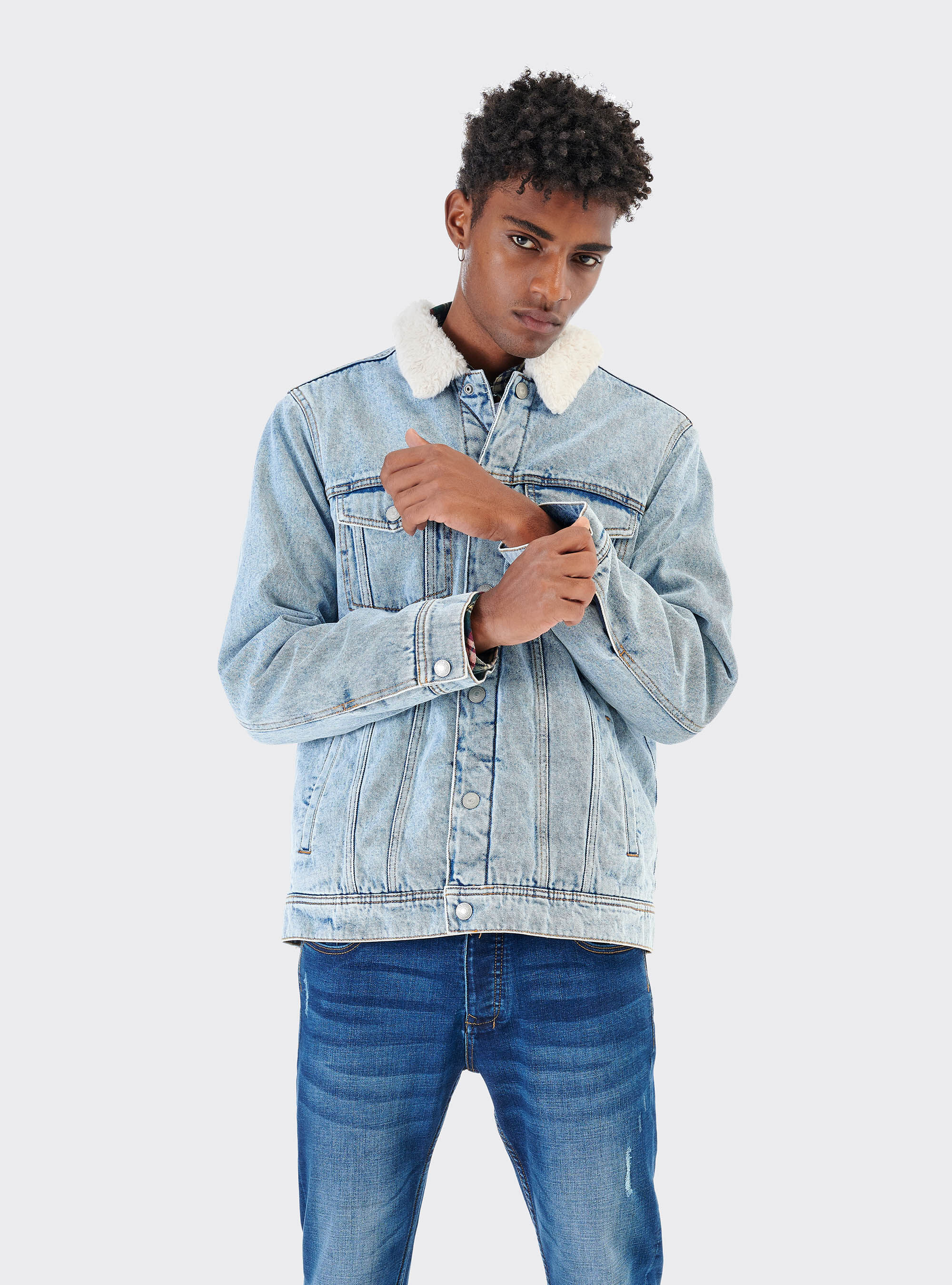 Lambskin denim jacket 2025
