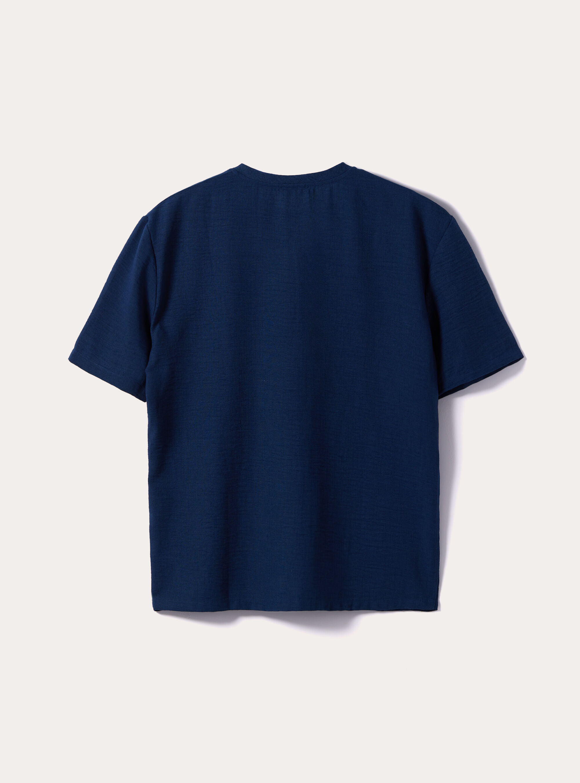 Camiseta con cuello de sarape, NA2 NAVY MEDIUM