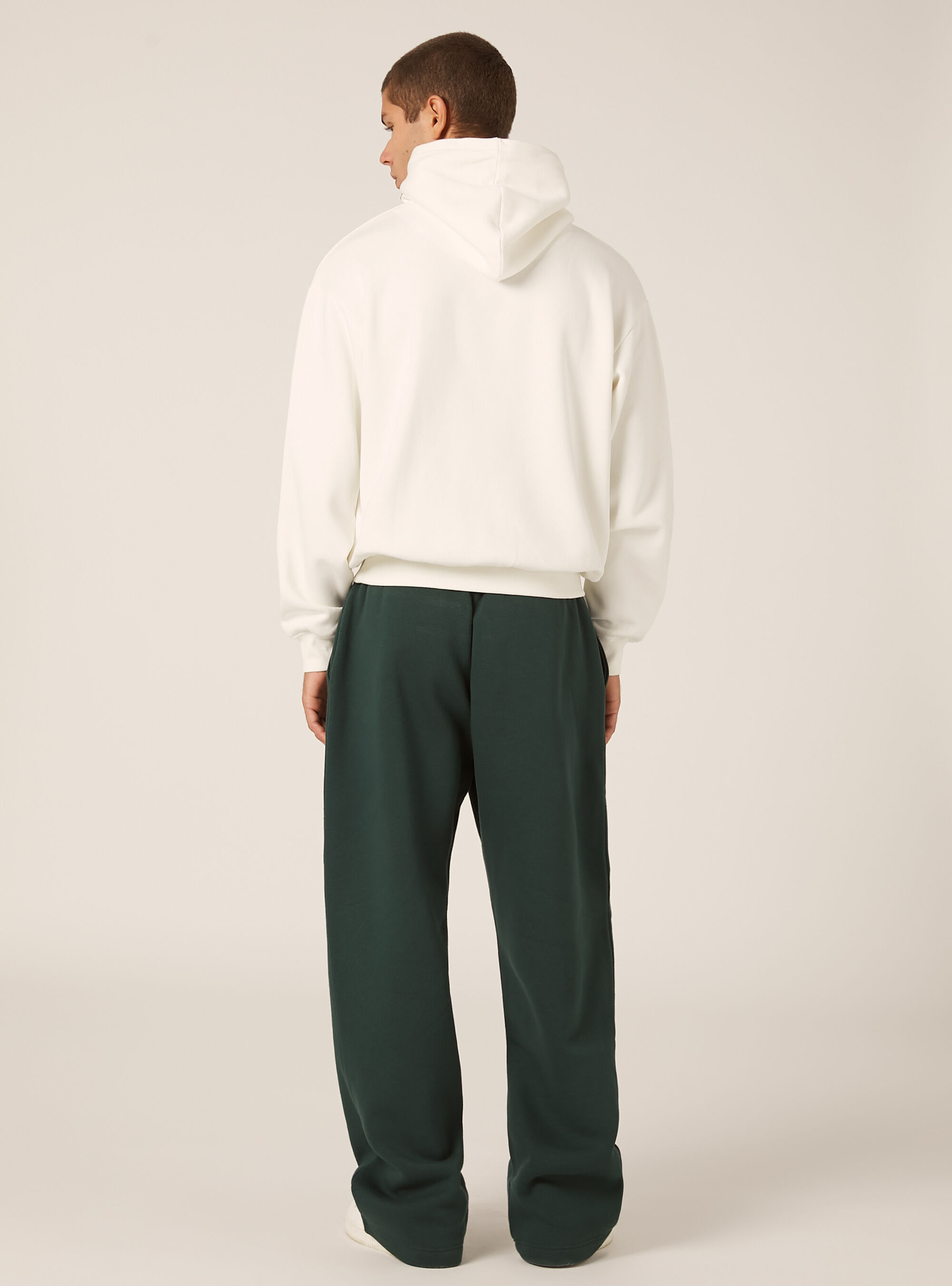 Sweat &agrave; capuche coupe boxy, WH2 WHITE