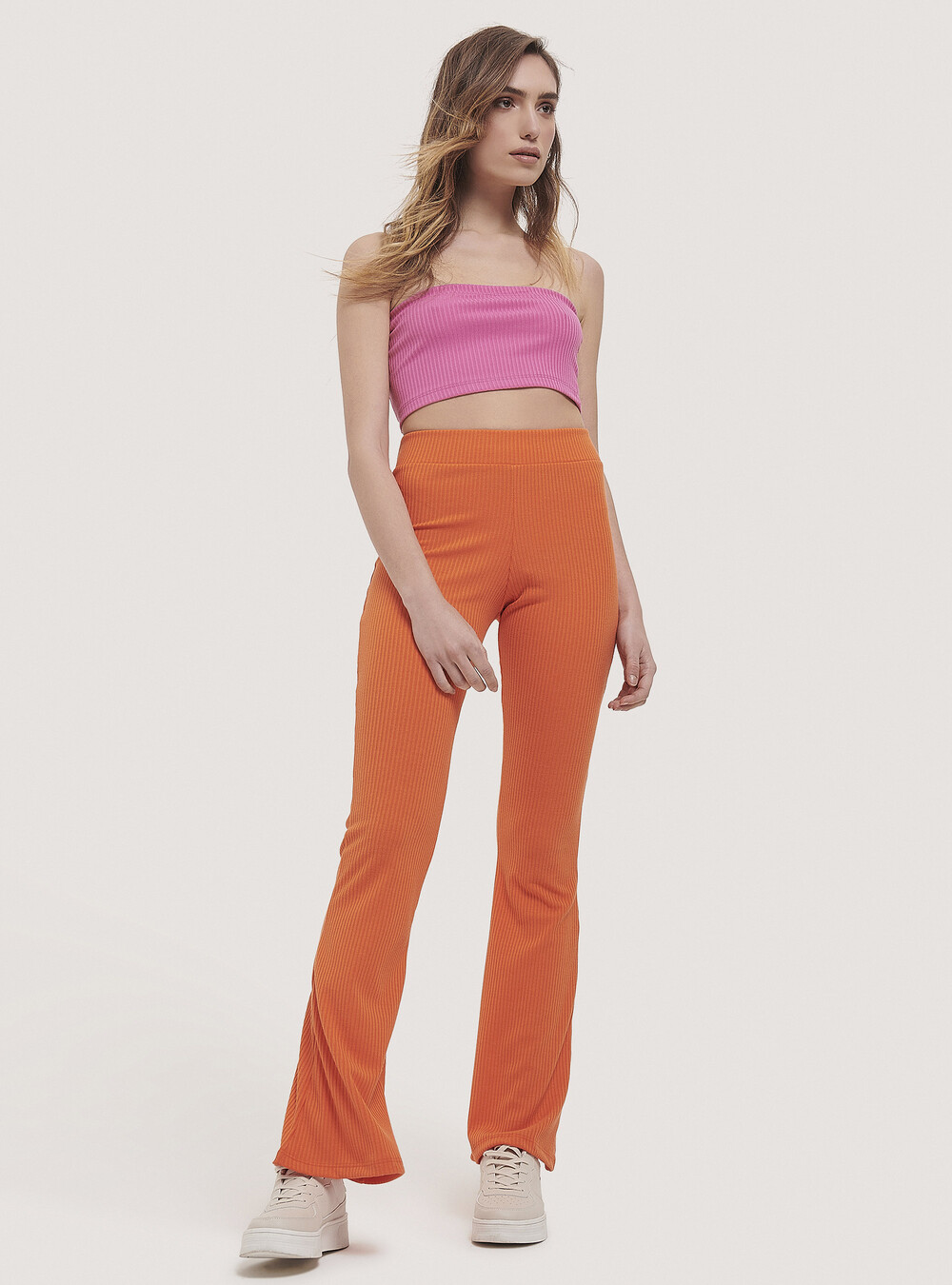 Leggings In Maglia Di Cashmere A Costine - Magda Butrym - Donna - Foto 2