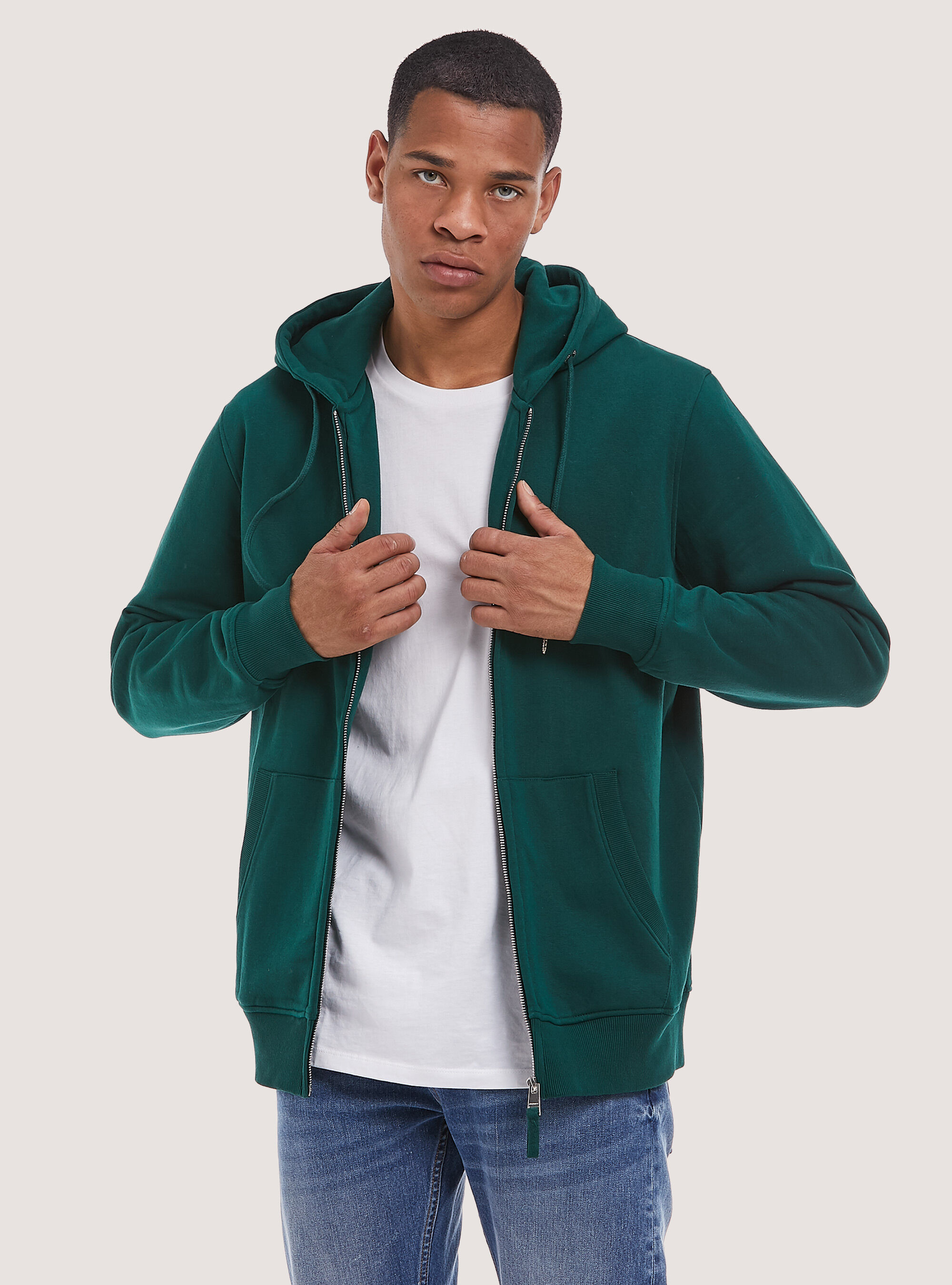 Sweat à Capuche Playboy Zippé Noir - Taille M - Unisexe - Très Bon état