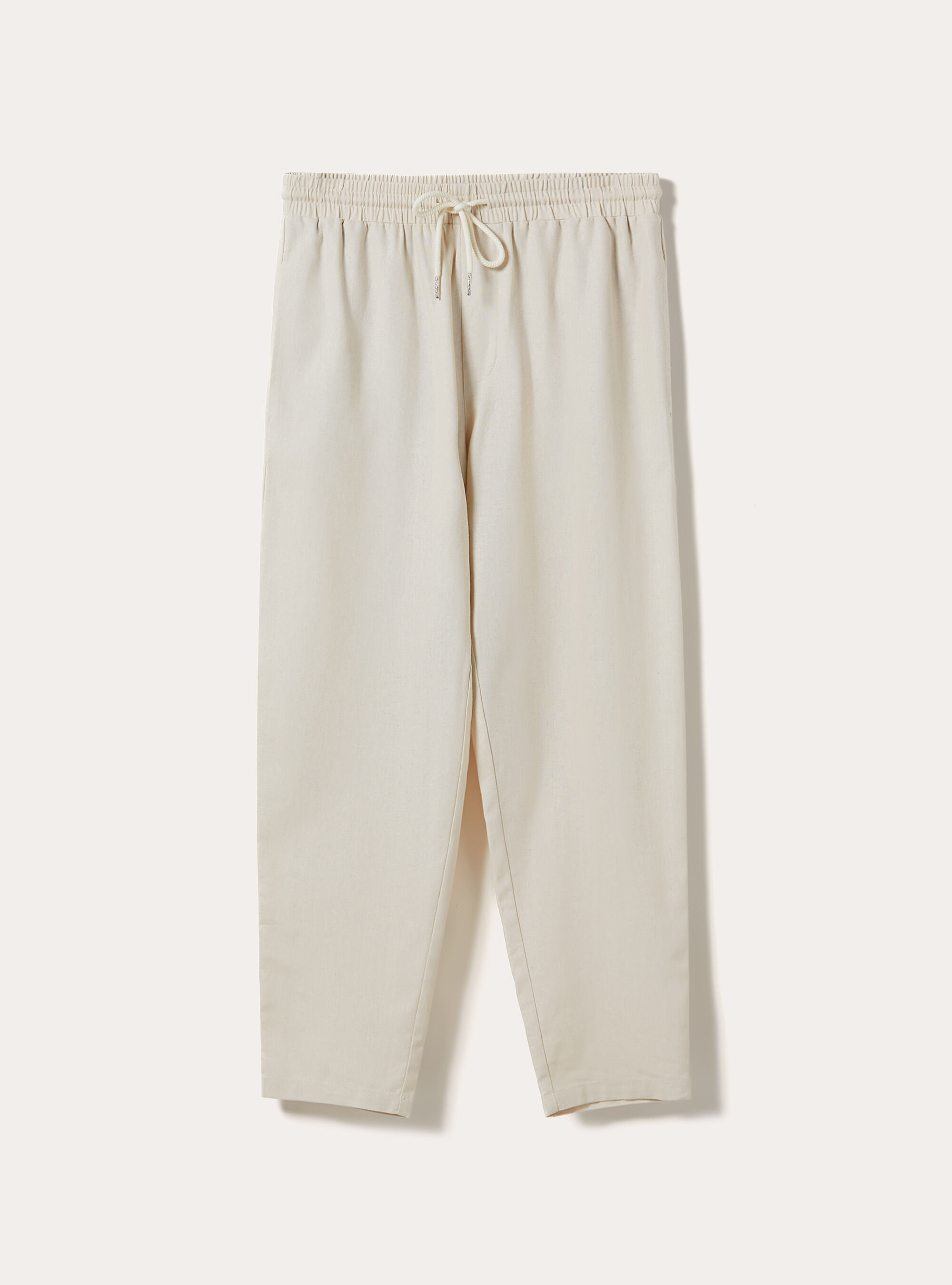 Linen Blend Jogger Trousers, BG2 BEIGE MEDIUM