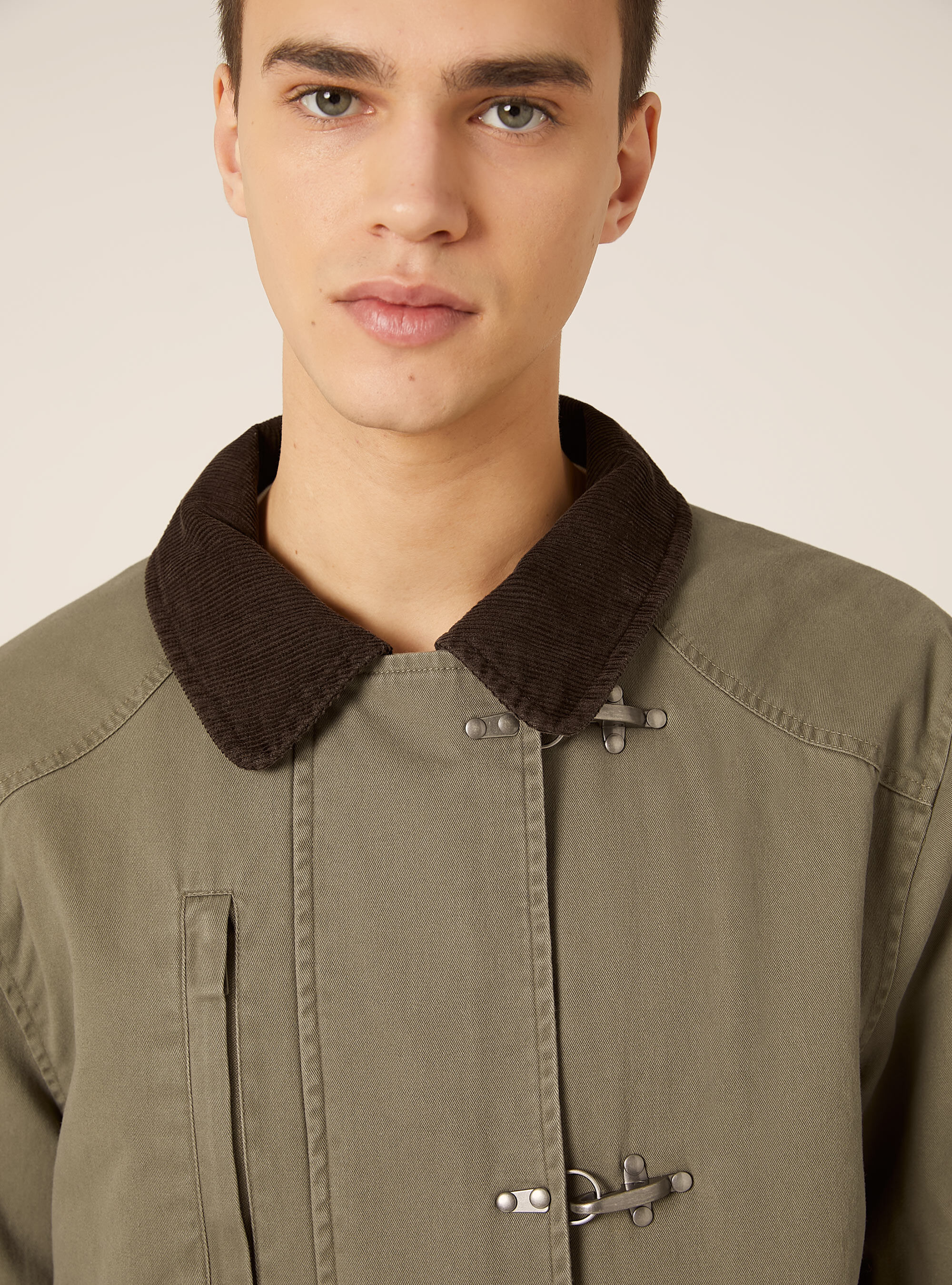 Giubbotto con alamari e collo in velluto, KY2 KAKY MEDIUM