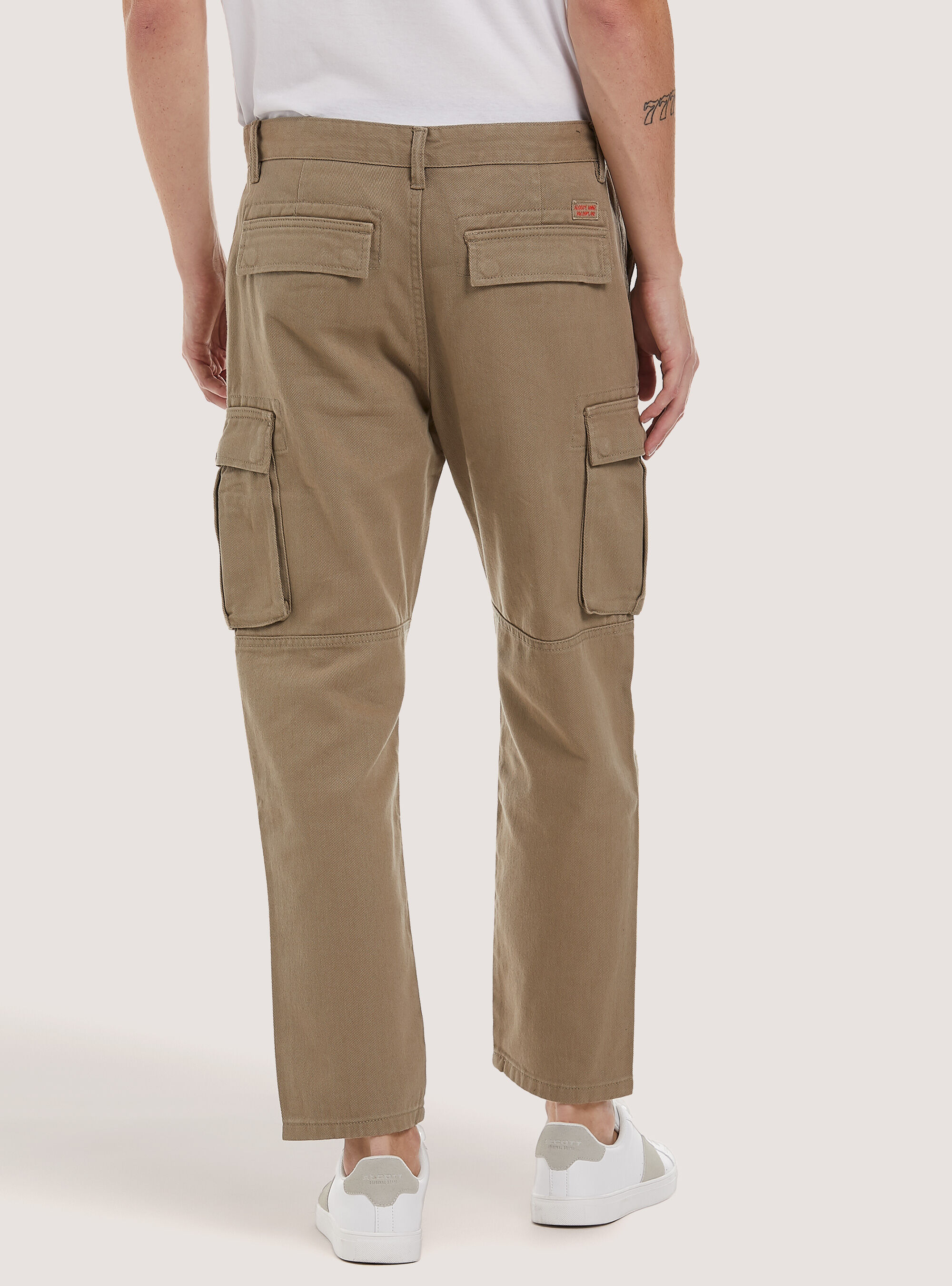 Army twill cargo trousers, BG3 BEIGE LIGHT