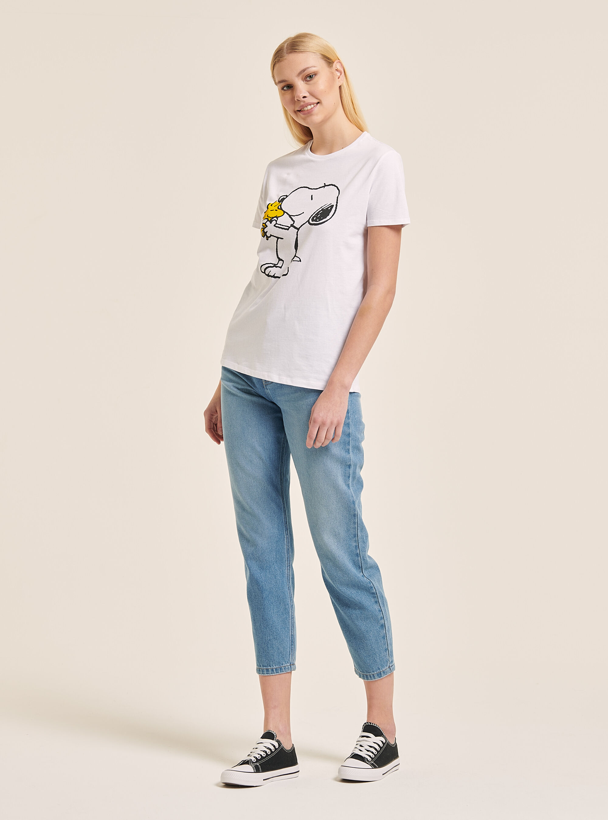 T-shirt Peanuts x Alcott, WHITE
