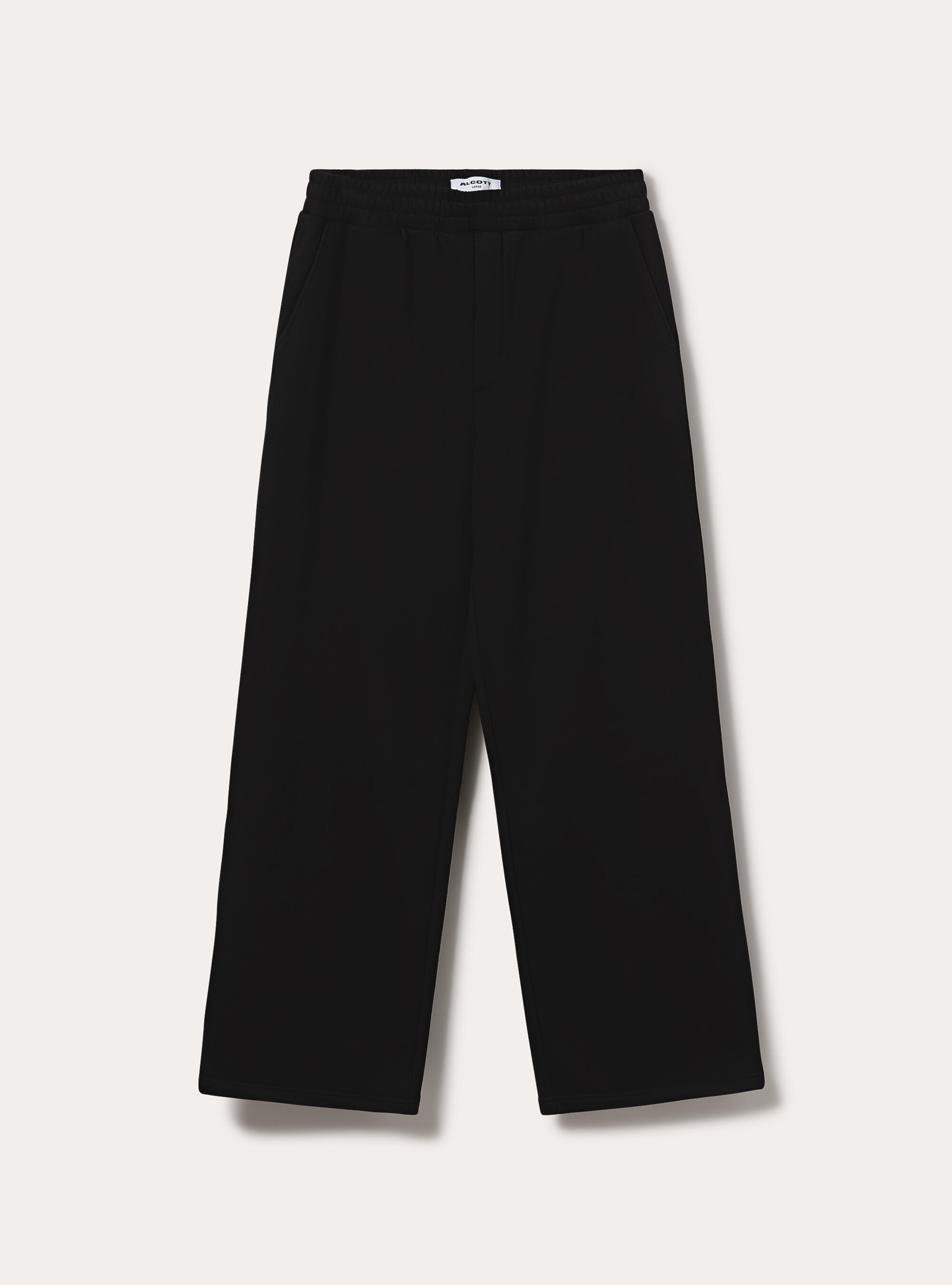 Pantaloni loose in felpa, BK1 BLACK