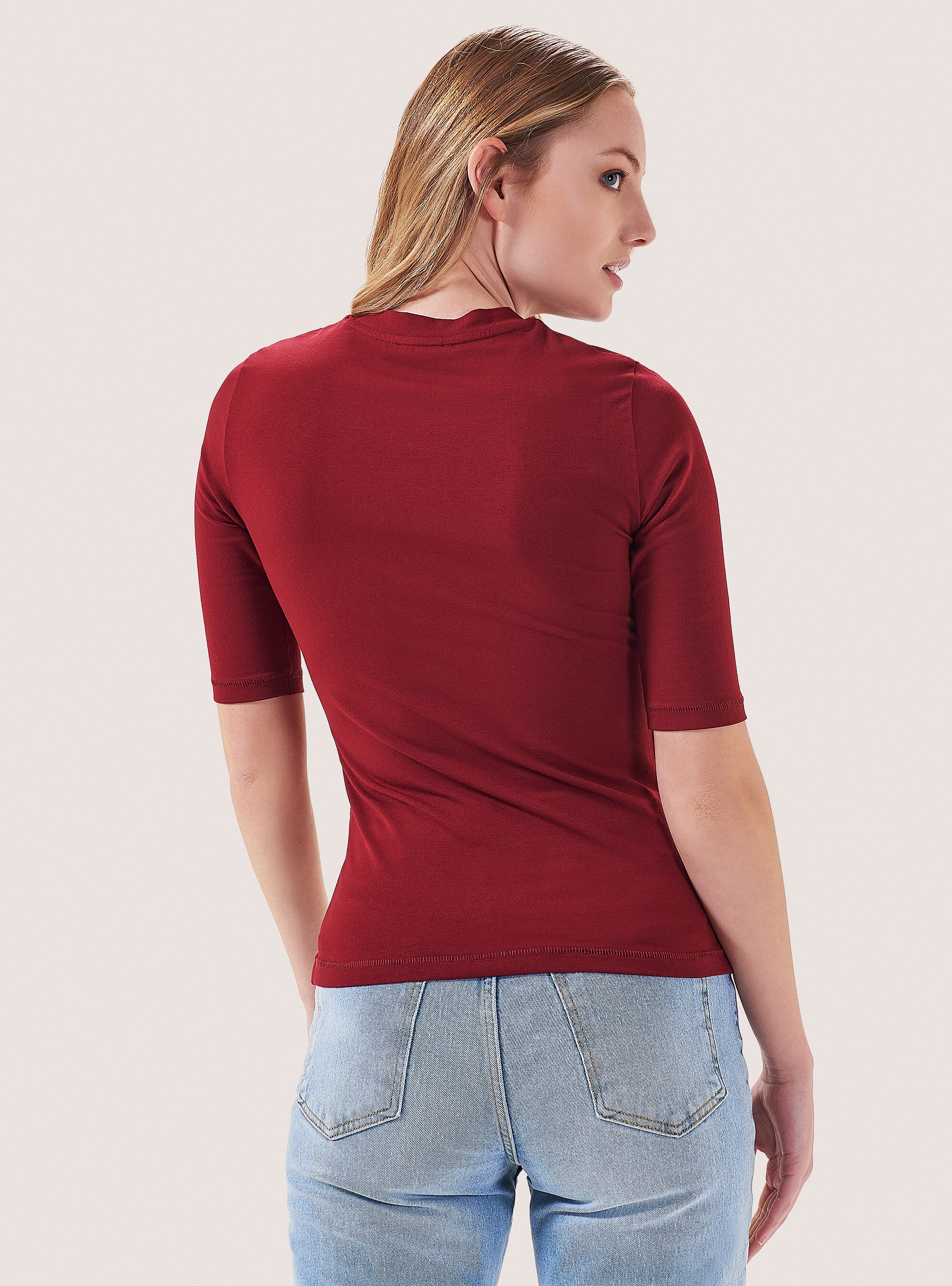 Maglietta slim fit, C3320 RED