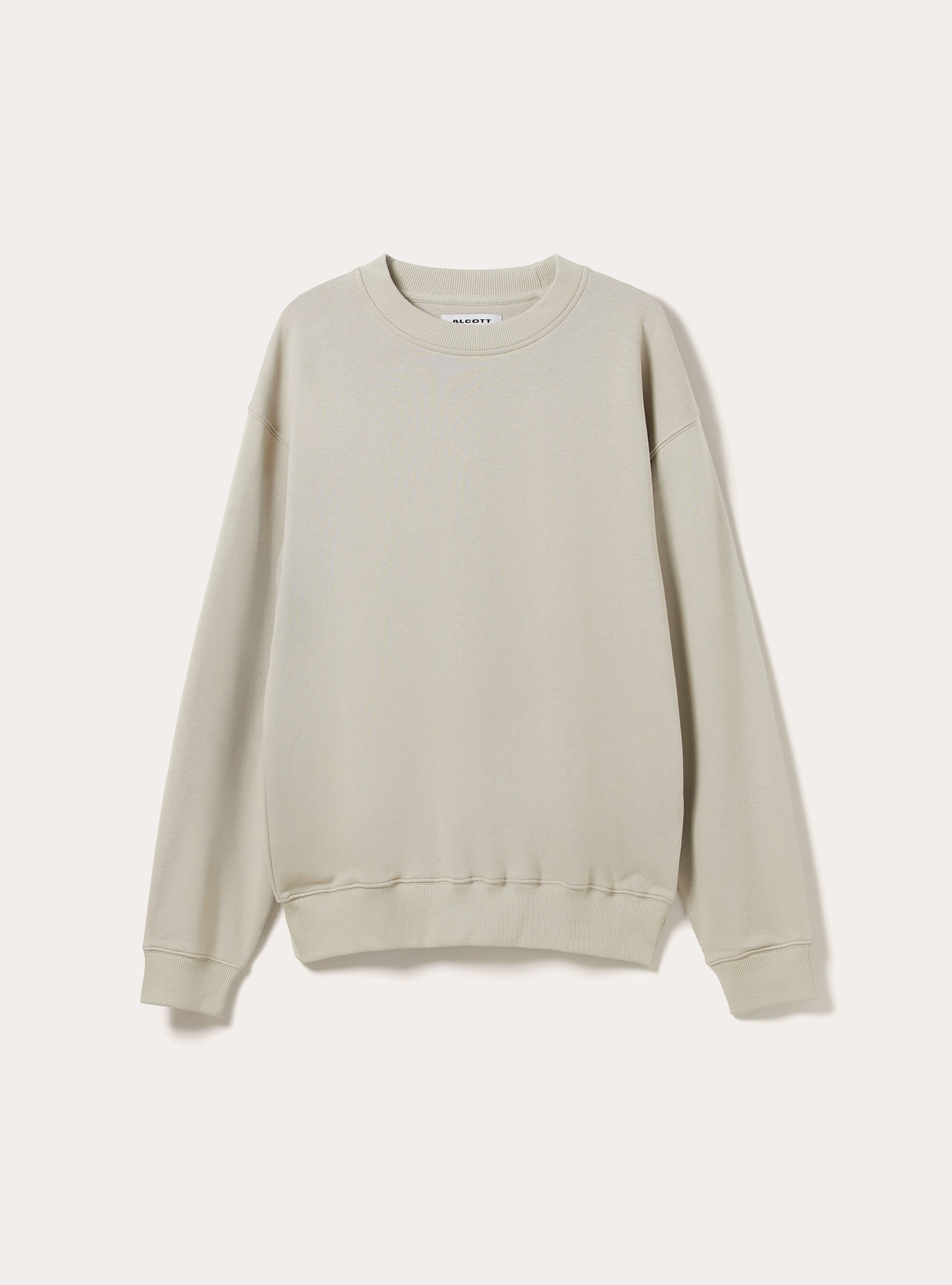 Sweat-shirt coupe boxy &agrave; col rond, BG1 BEIGE DARK