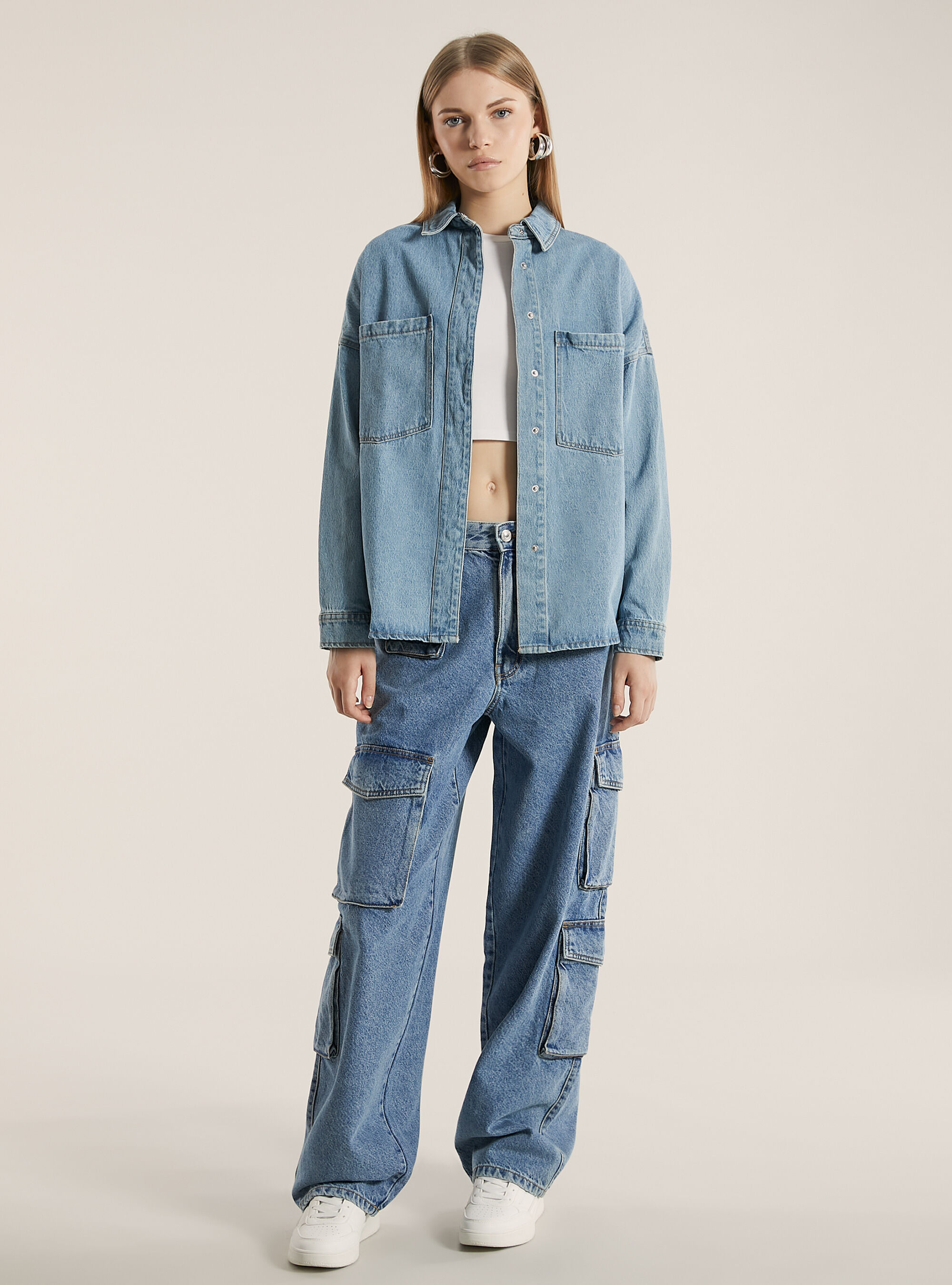 Camicia e giacca di jeans store