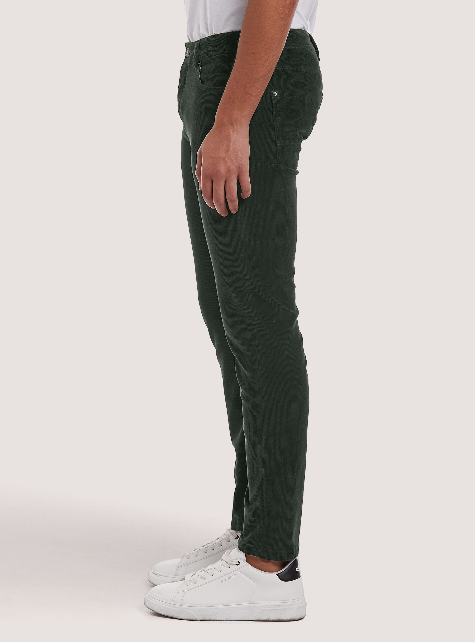 Corduroy skynny fit trousers, KY2 KAKY MEDIUM