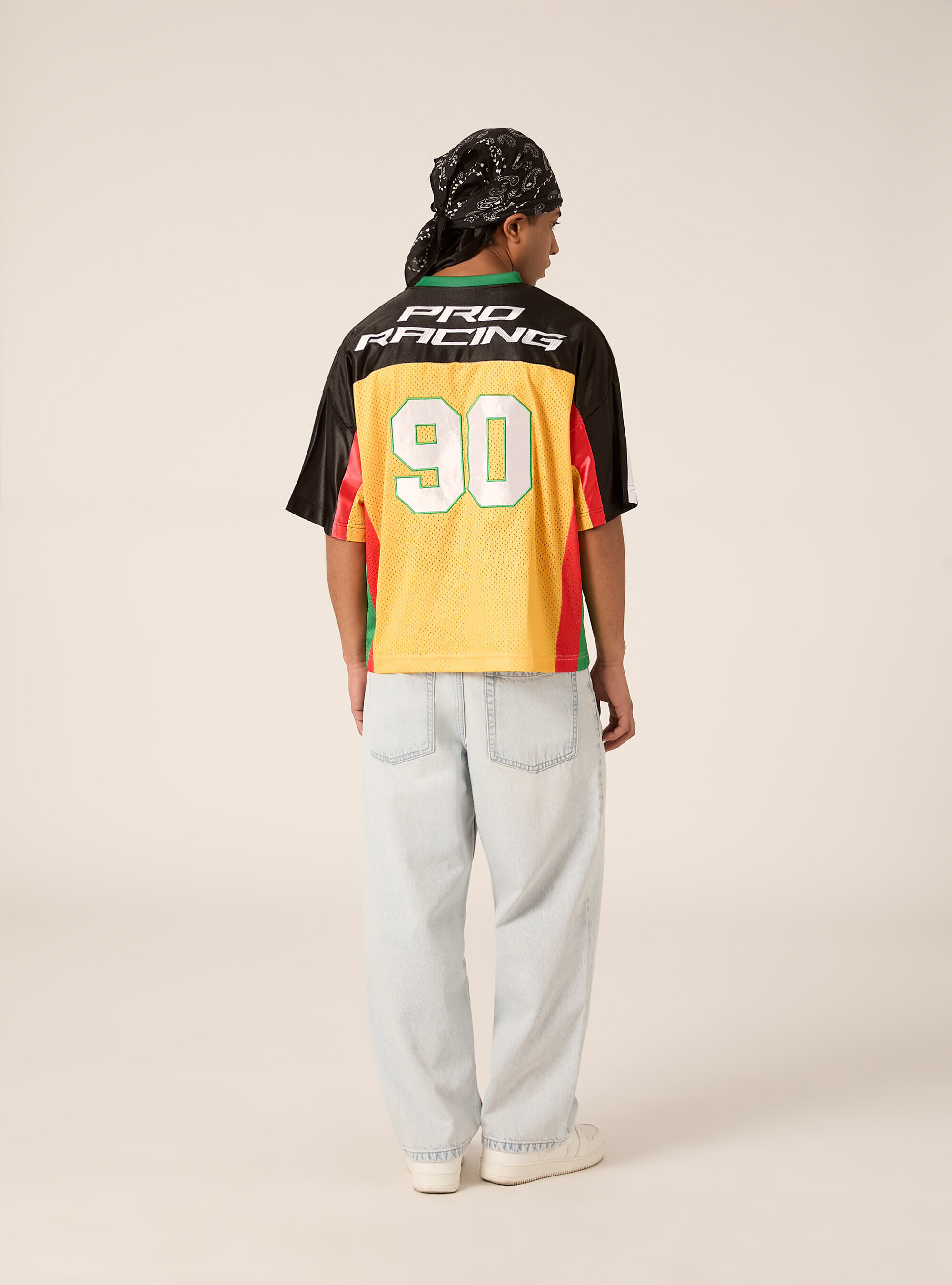 T-shirt Football avec &eacute;cussons, YE2 YELLOW MEDIUM