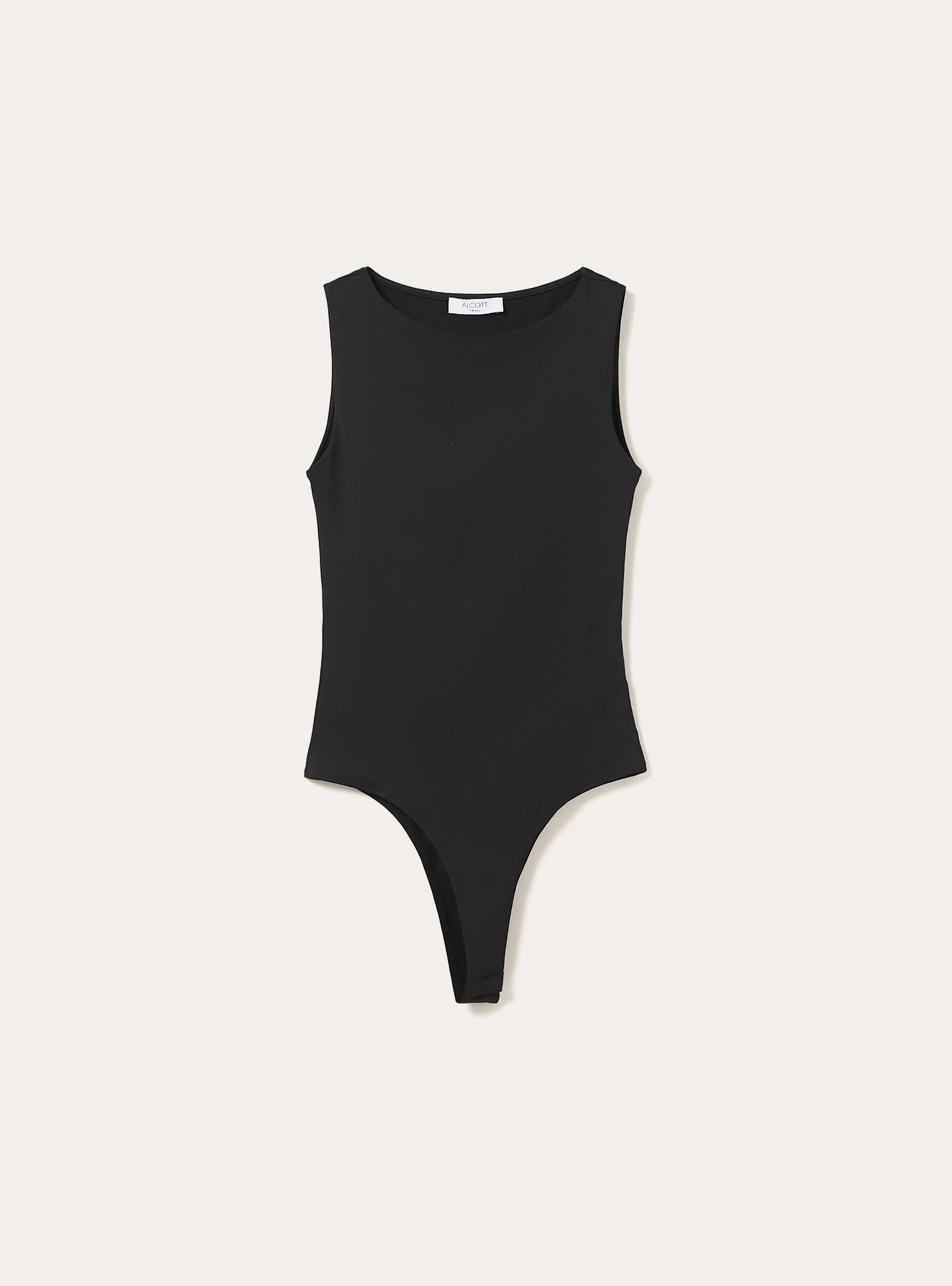Body con scollo a barchetta, BK1 BLACK
