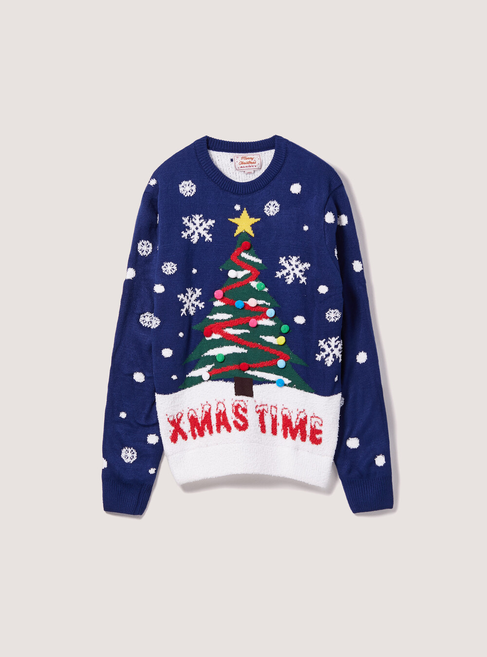 Merry Xmas Pale Blue Christmas Jumper Curves Blue Knit Sequin