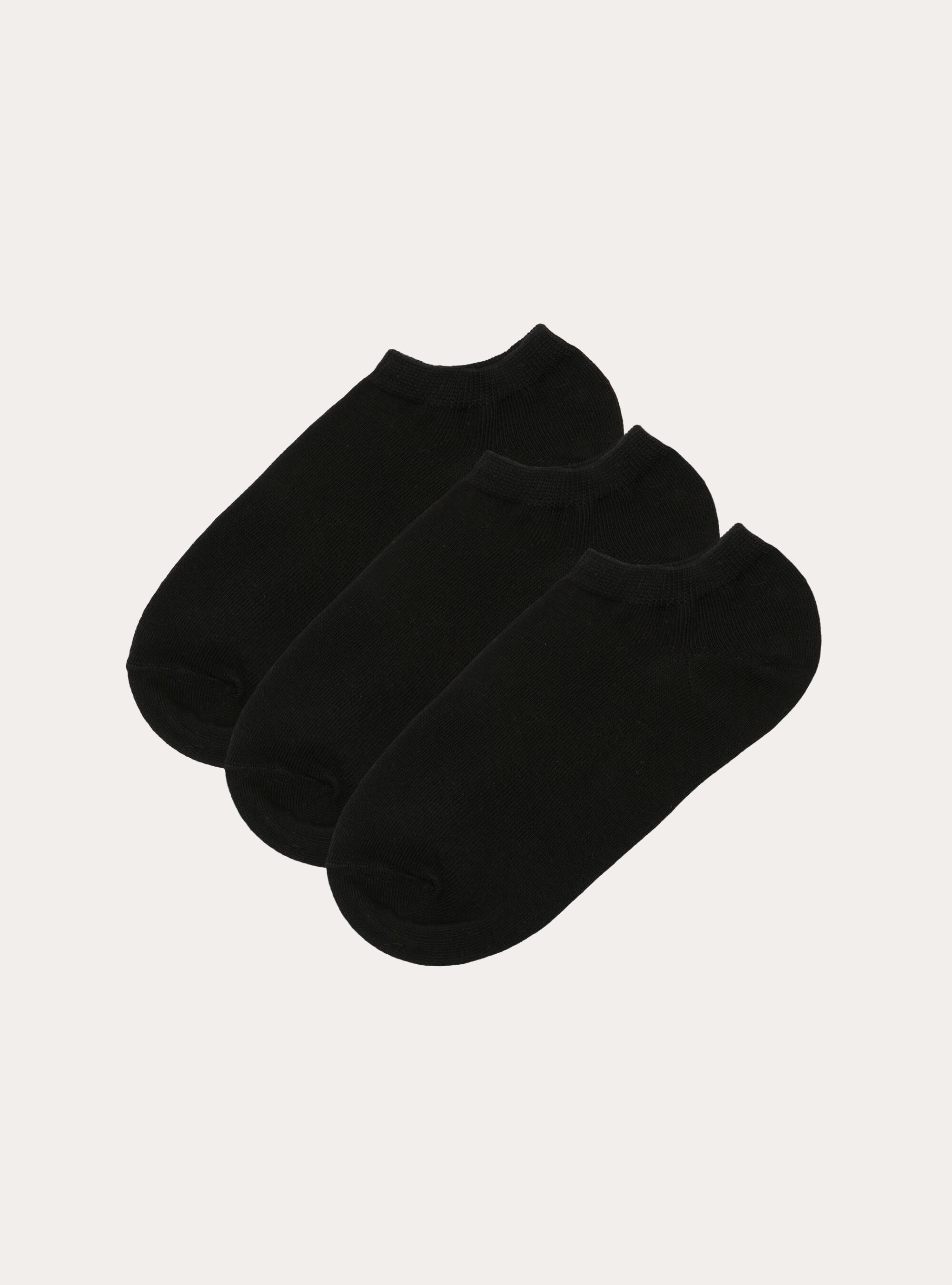 Set 3  paia calzini in cotone, BK1 BLACK