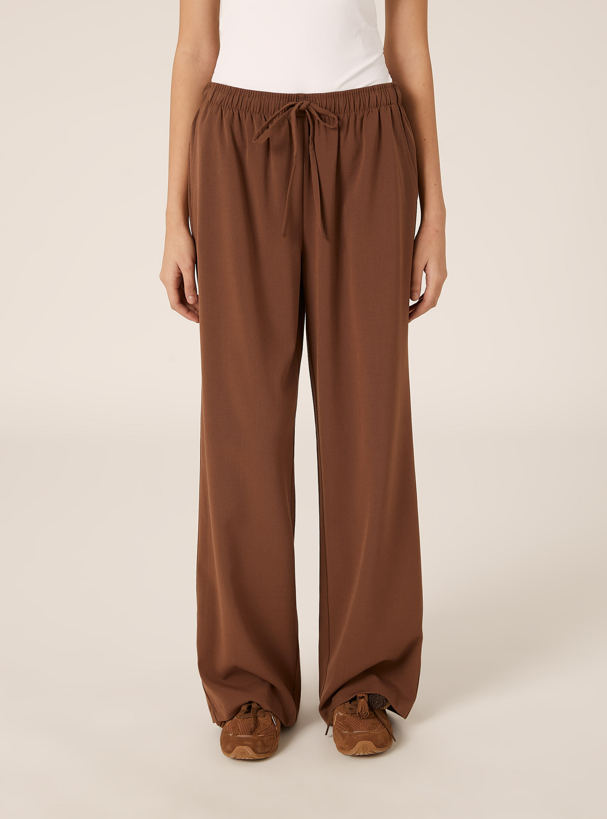 Pantaloni a gamba larga con coulisse