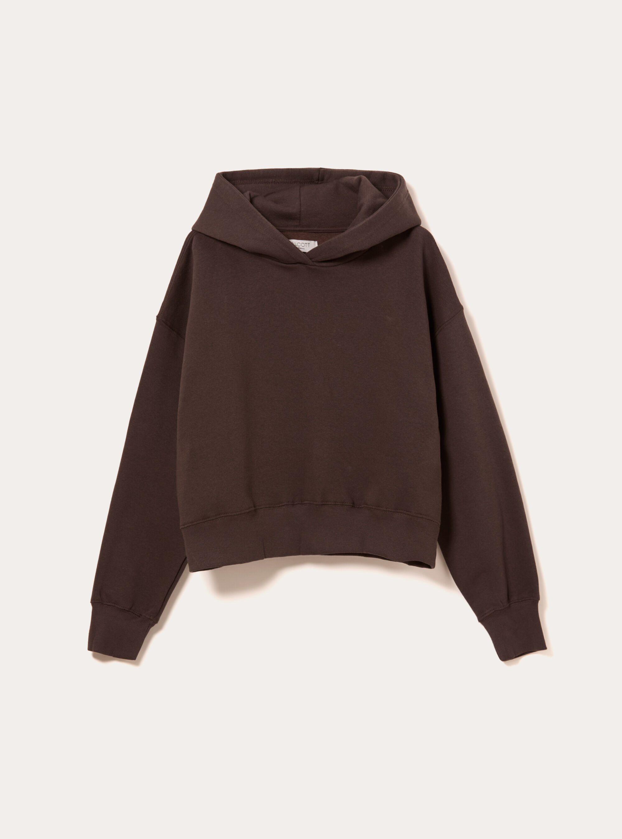 Sweat &agrave; capuche coupe boxy, BR1 BROWN DARK