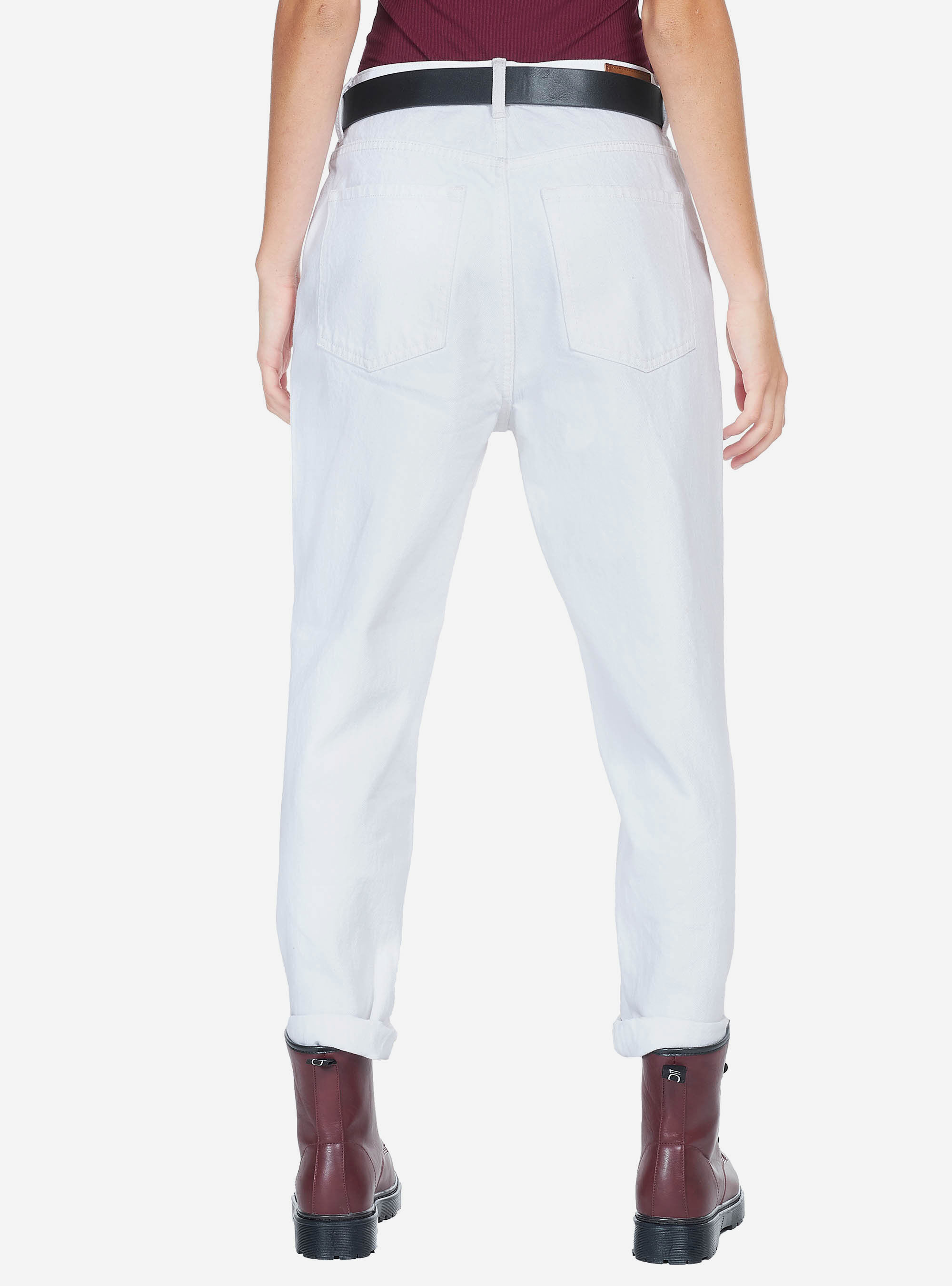 Jeans mom fit enjoy life, BIANCO