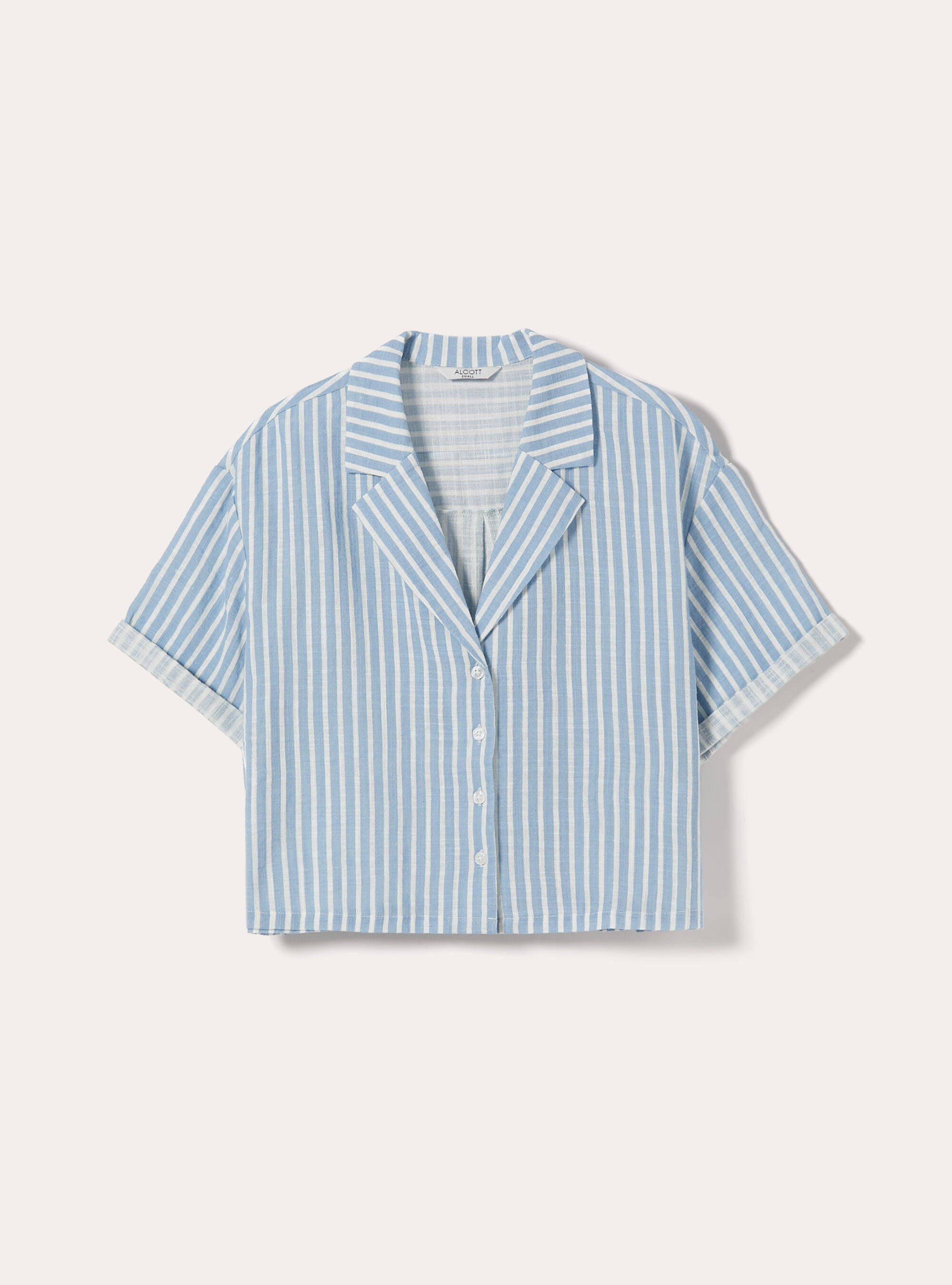 Camicia maniche corte crop, STRIPES