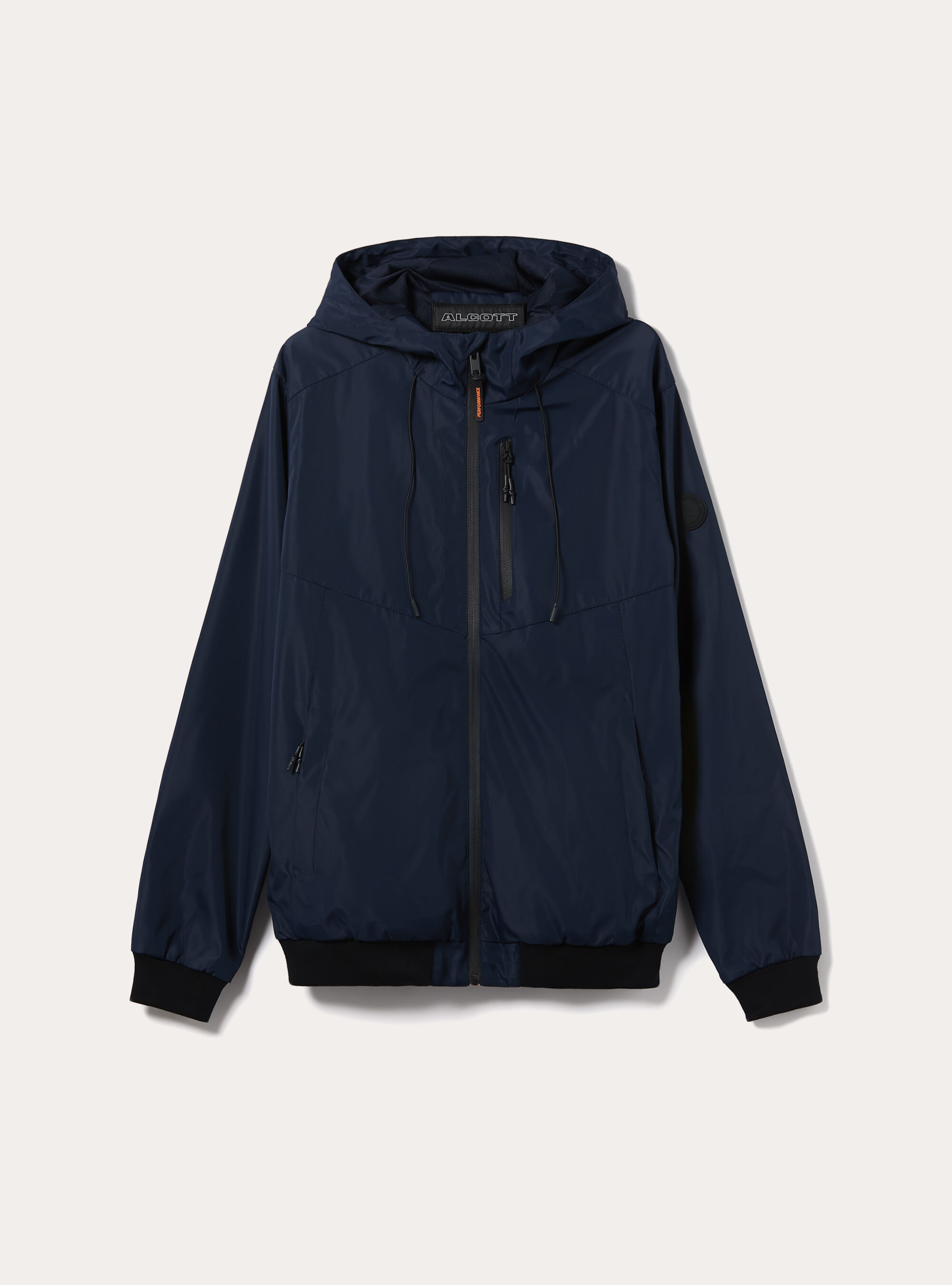 Windproof hooded bomber jacket, NA1 NAVY DARK