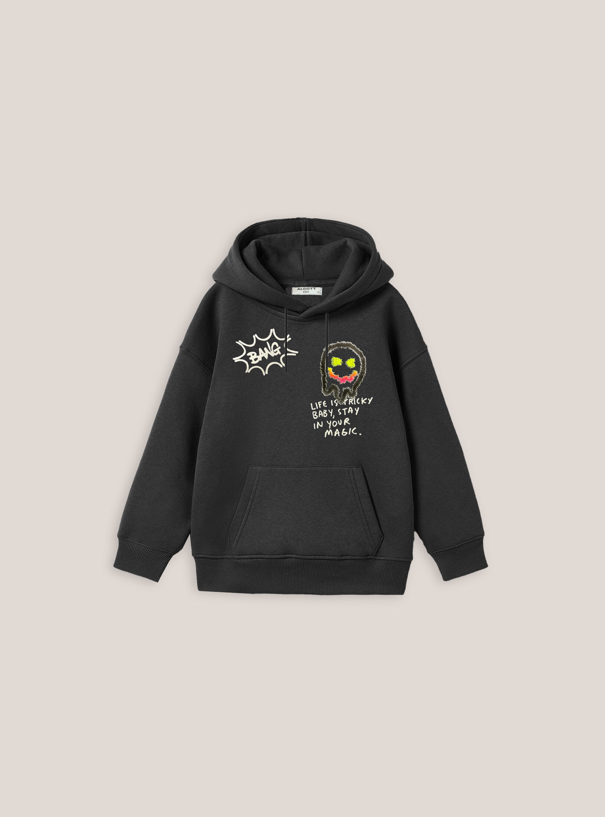 Sudadera Mini Me con estampado de la colecci&oacute;n Smile, BK1 BLACK