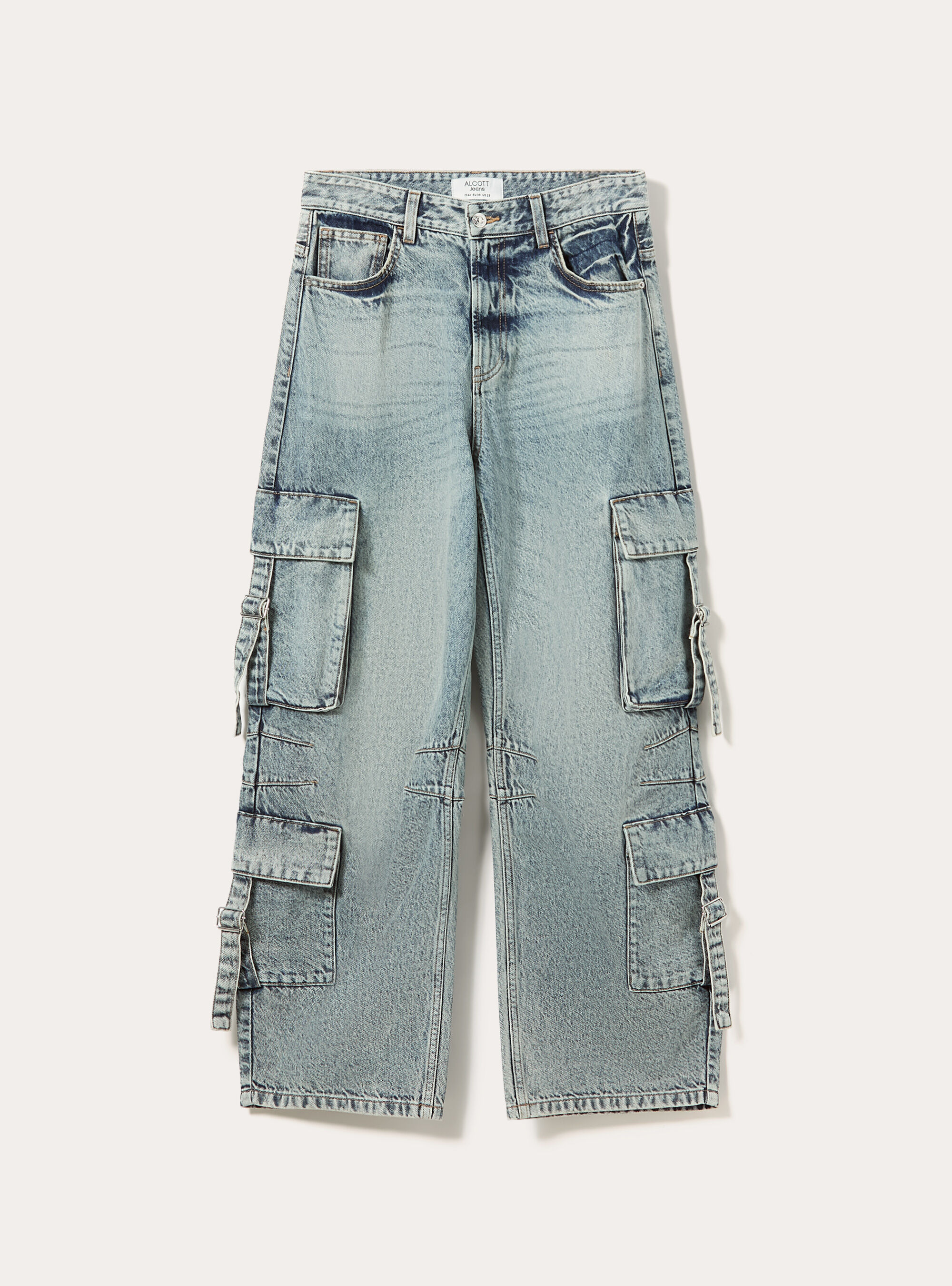 Jeans multicargo, D006 AZURE