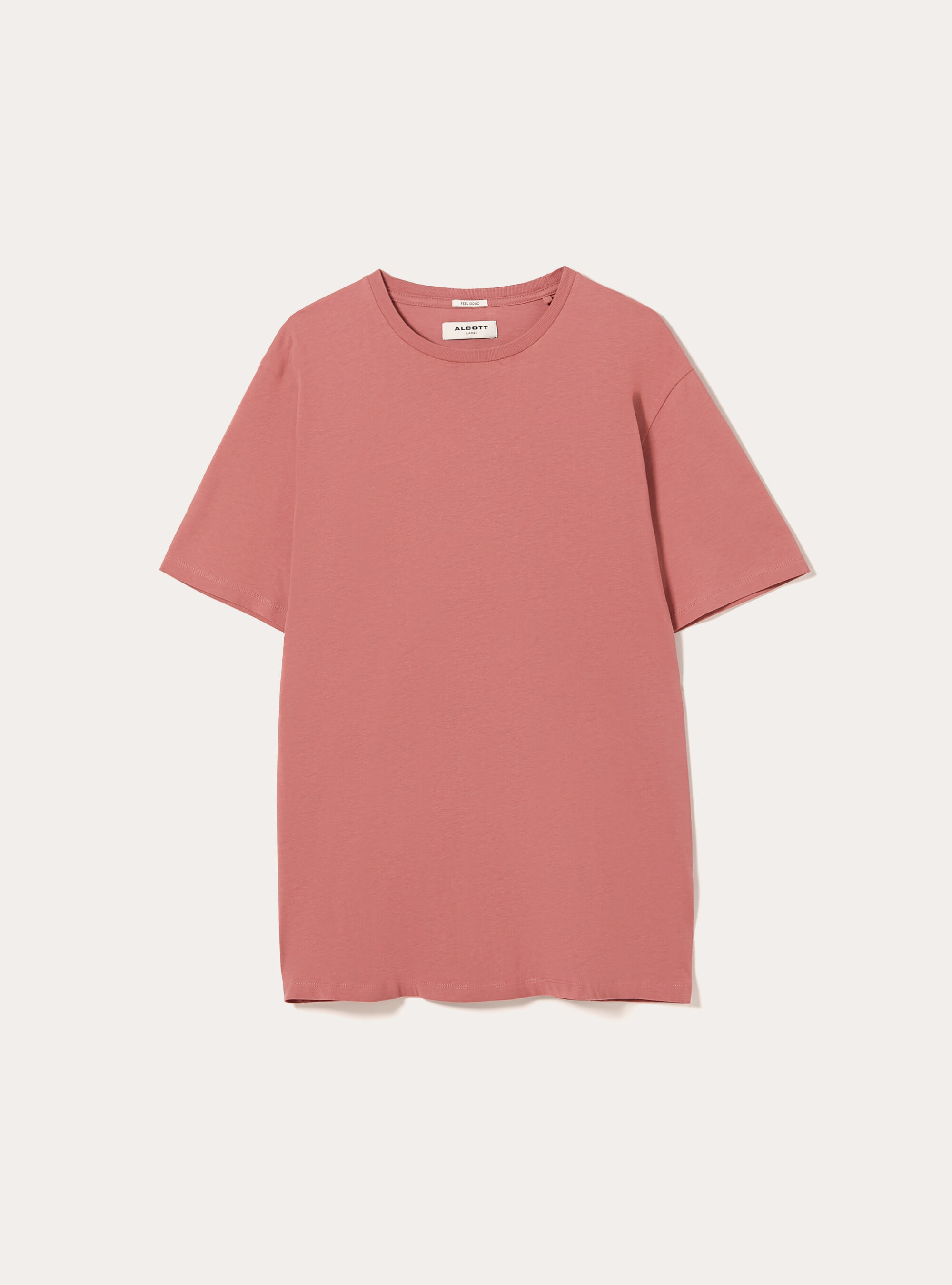 T-shirt en coton &agrave; col ras du cou, PK1 PINK DARK