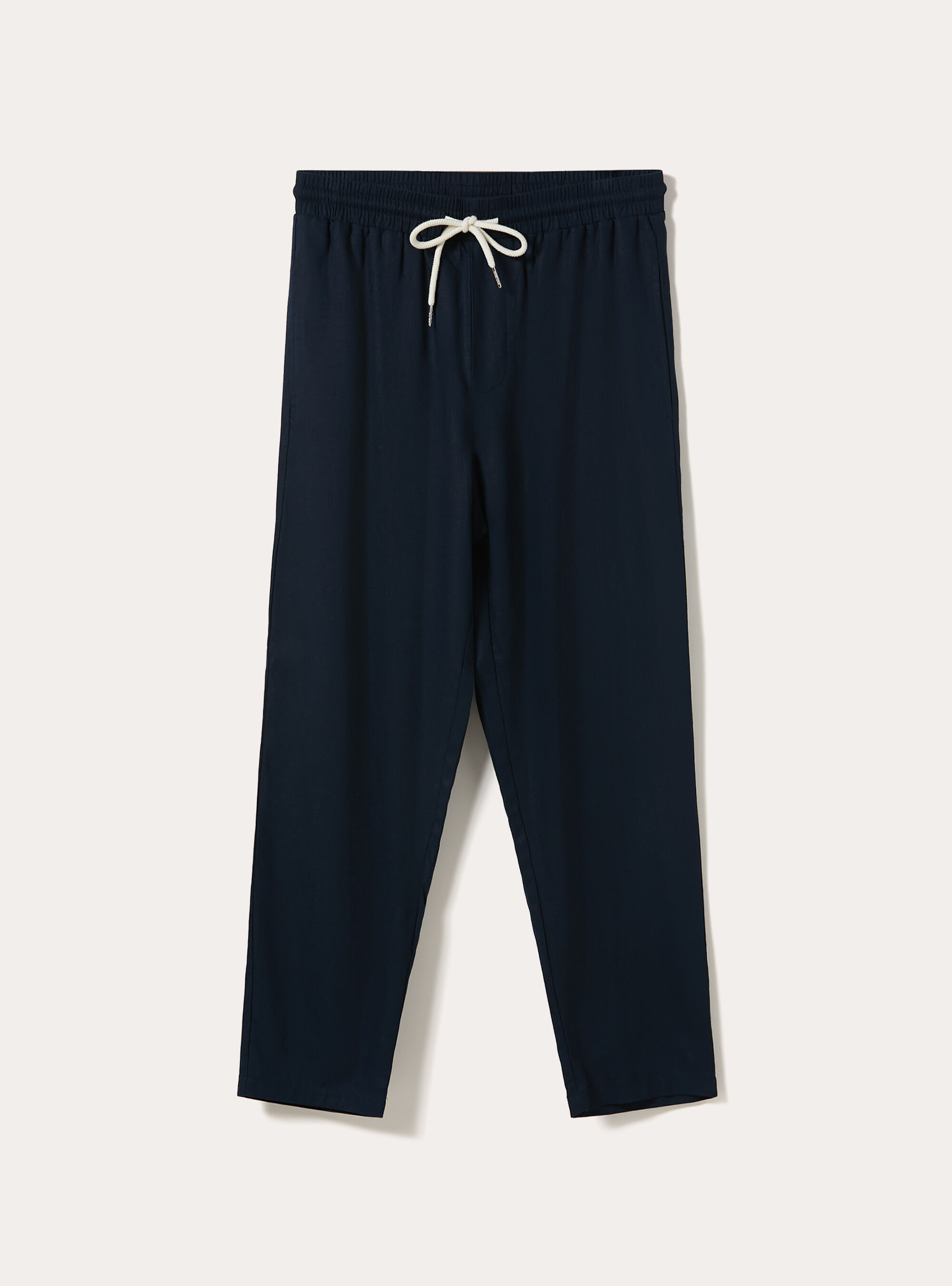 Linen Blend Jogger Trousers, NA1 NAVY DARK
