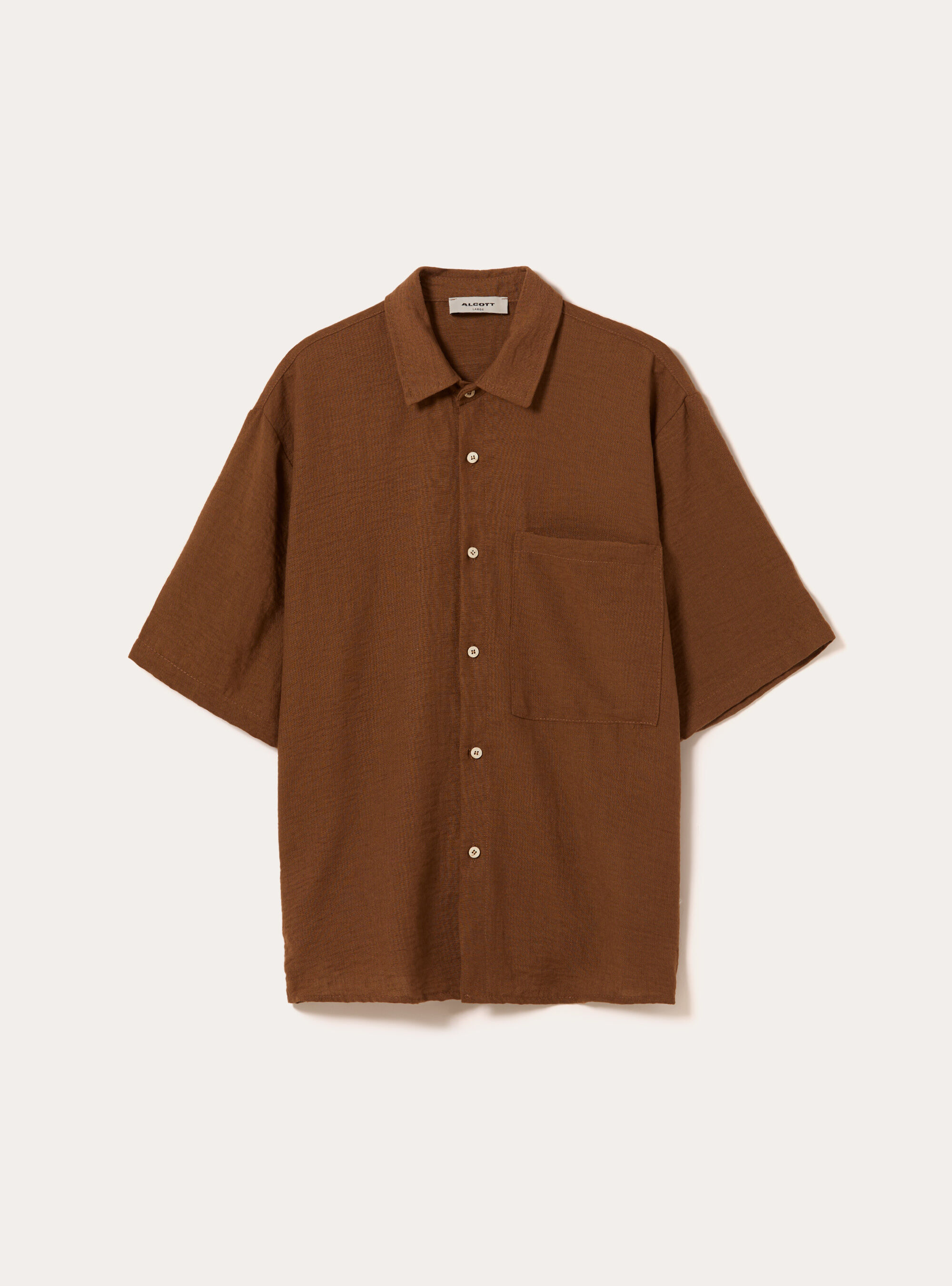 Chemise &agrave; manches courtes avec poche poitrine, TB2 TOBACCO MEDIUM