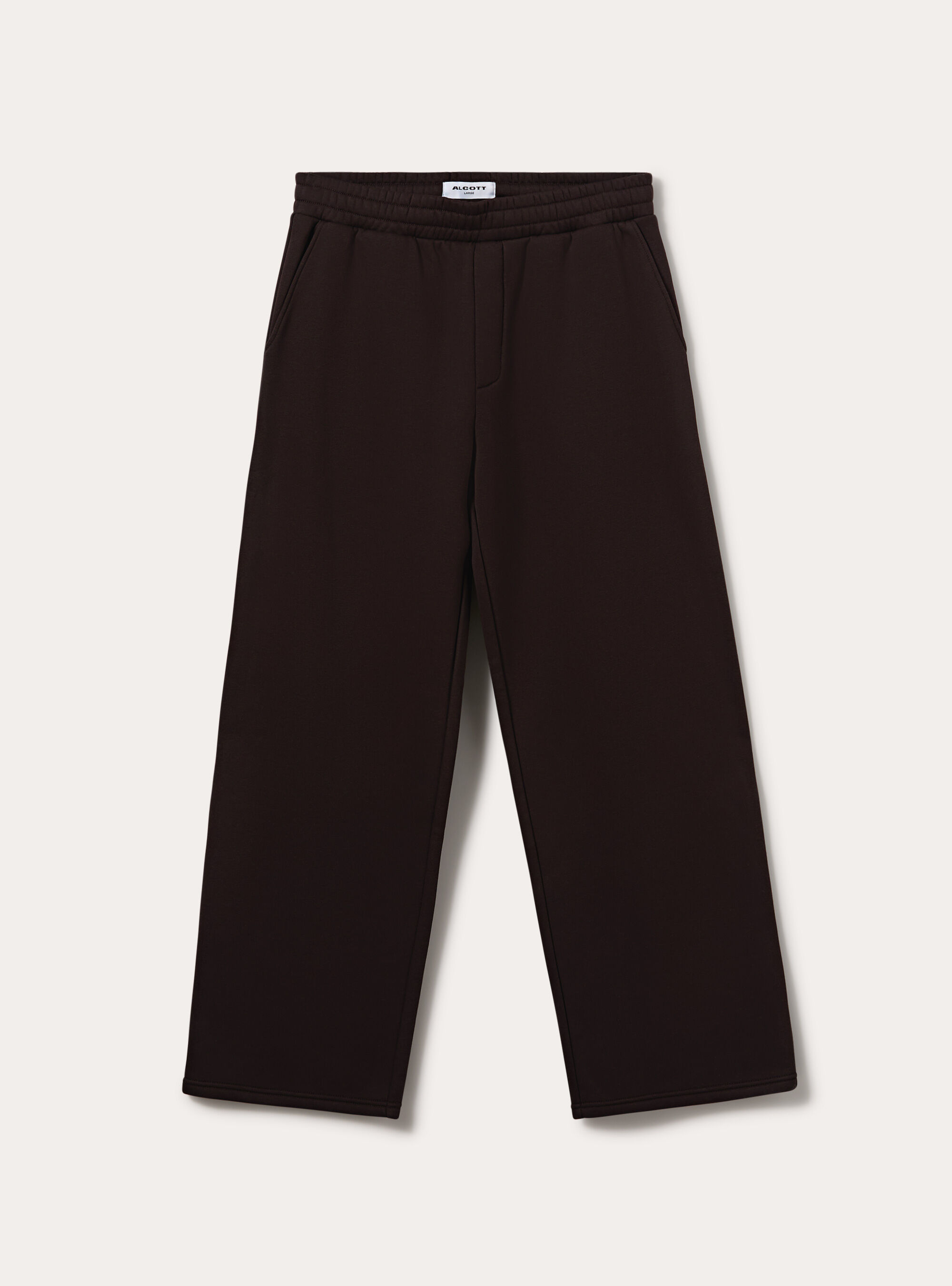 Pantaloni loose in felpa, BR1 BROWN DARK