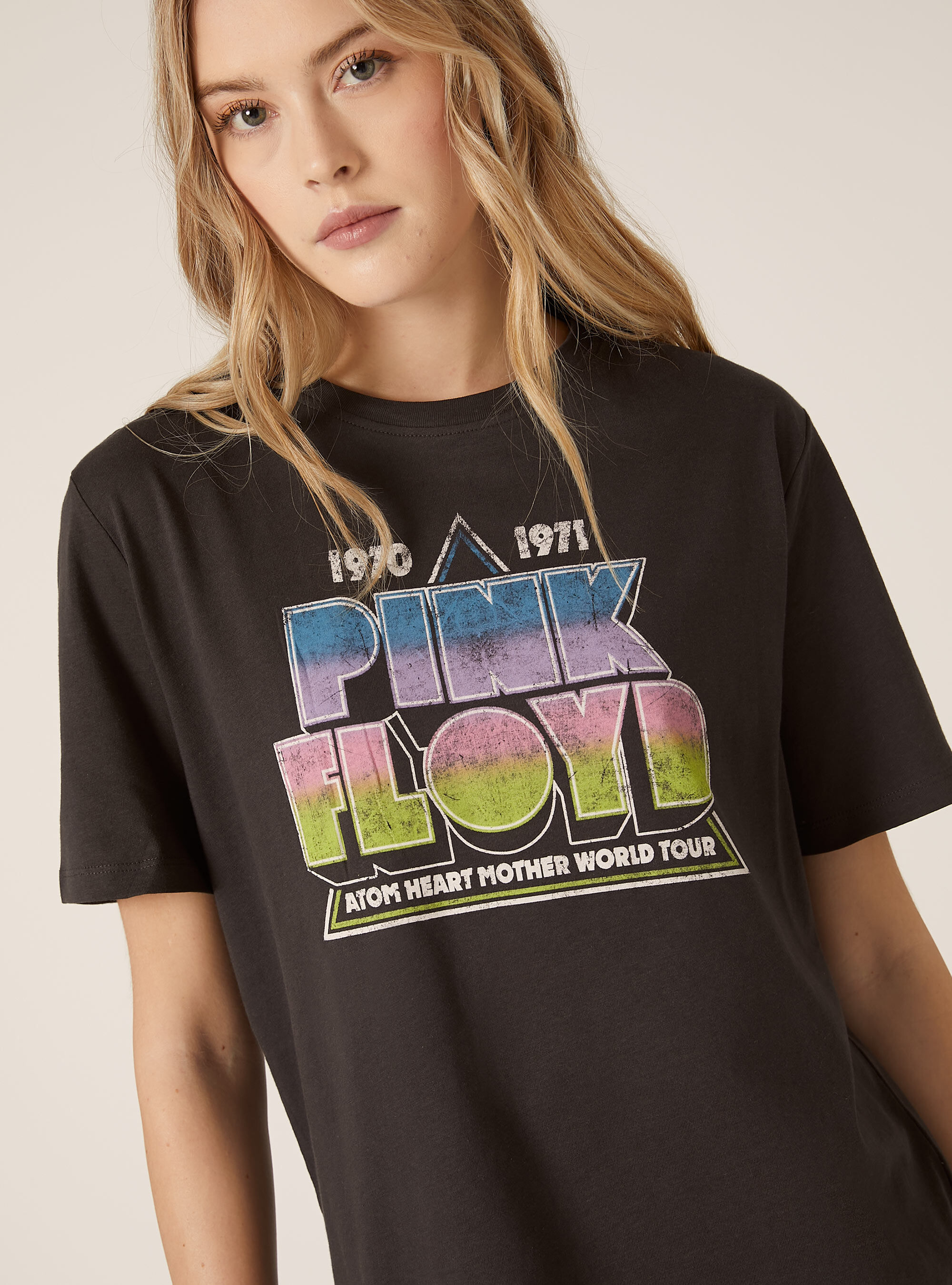 Pink Floyd / Alcott T-Shirt mit normaler Passform, BK3 BLACK CHARCOAL