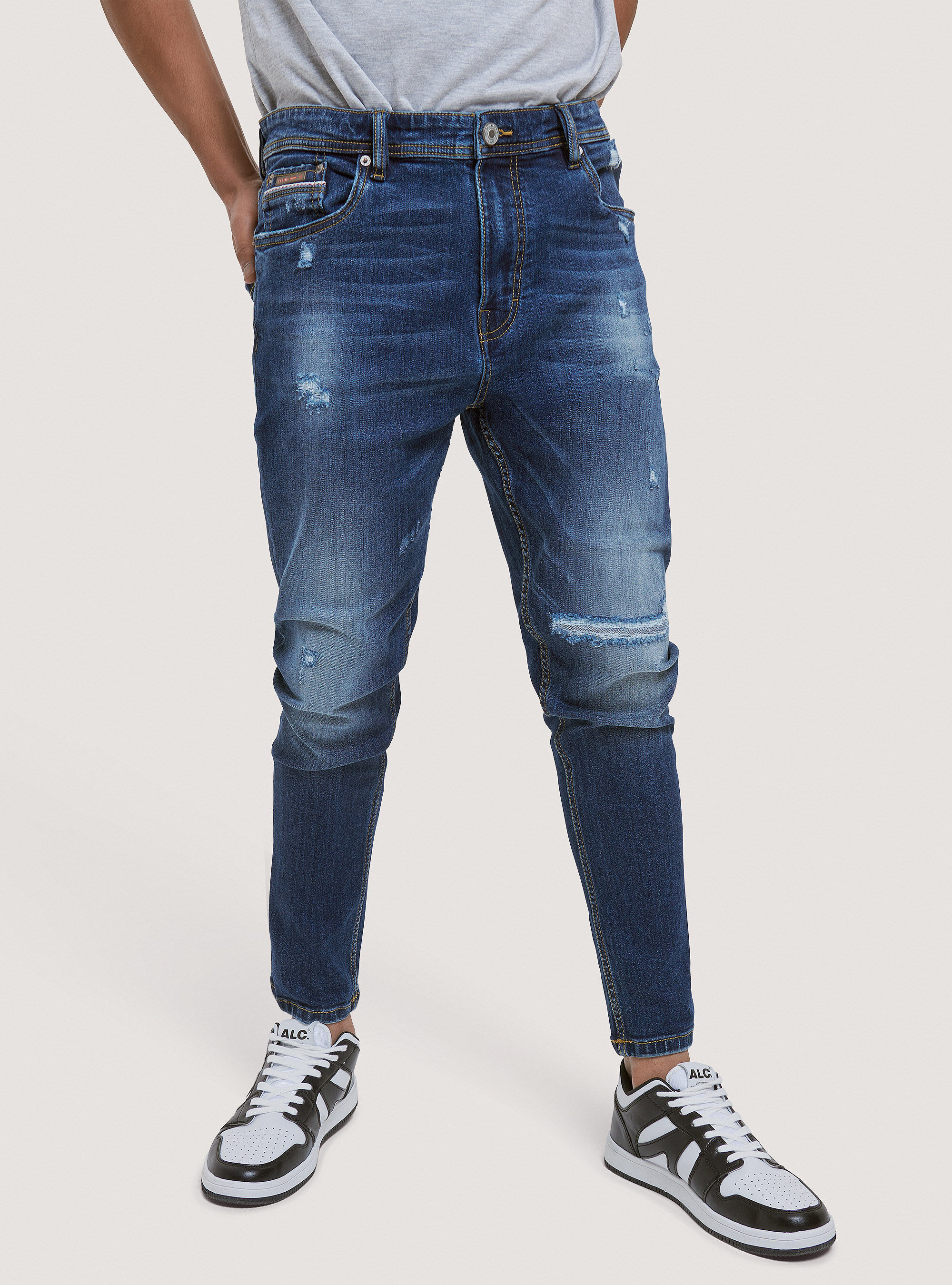 Jeans carotte homme deals