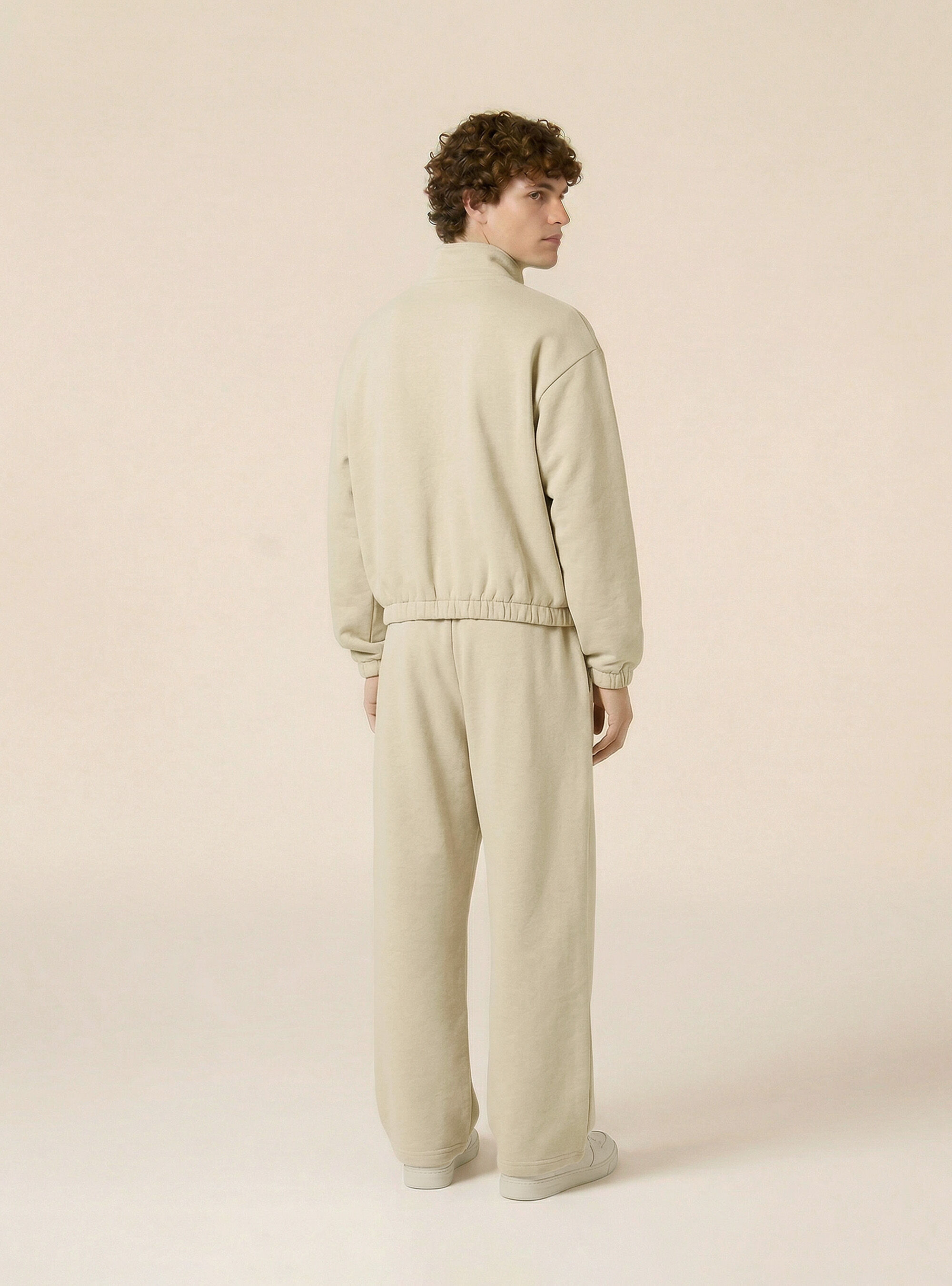 Jogger in felpa baloon fit, BG3 BEIGE LIGHT