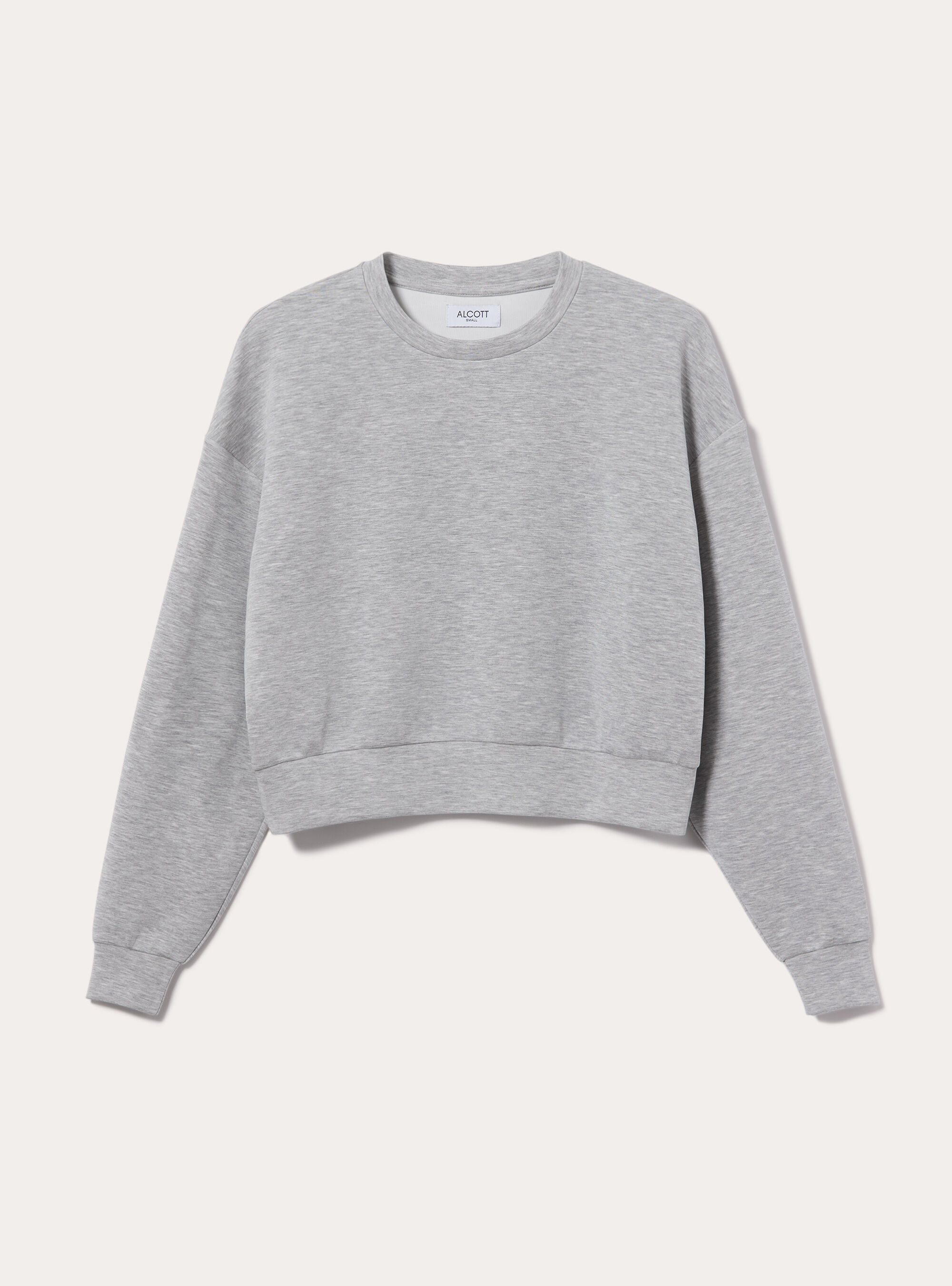 Soft touch sweatshirt, MGY3 GREY MEL LIGHT